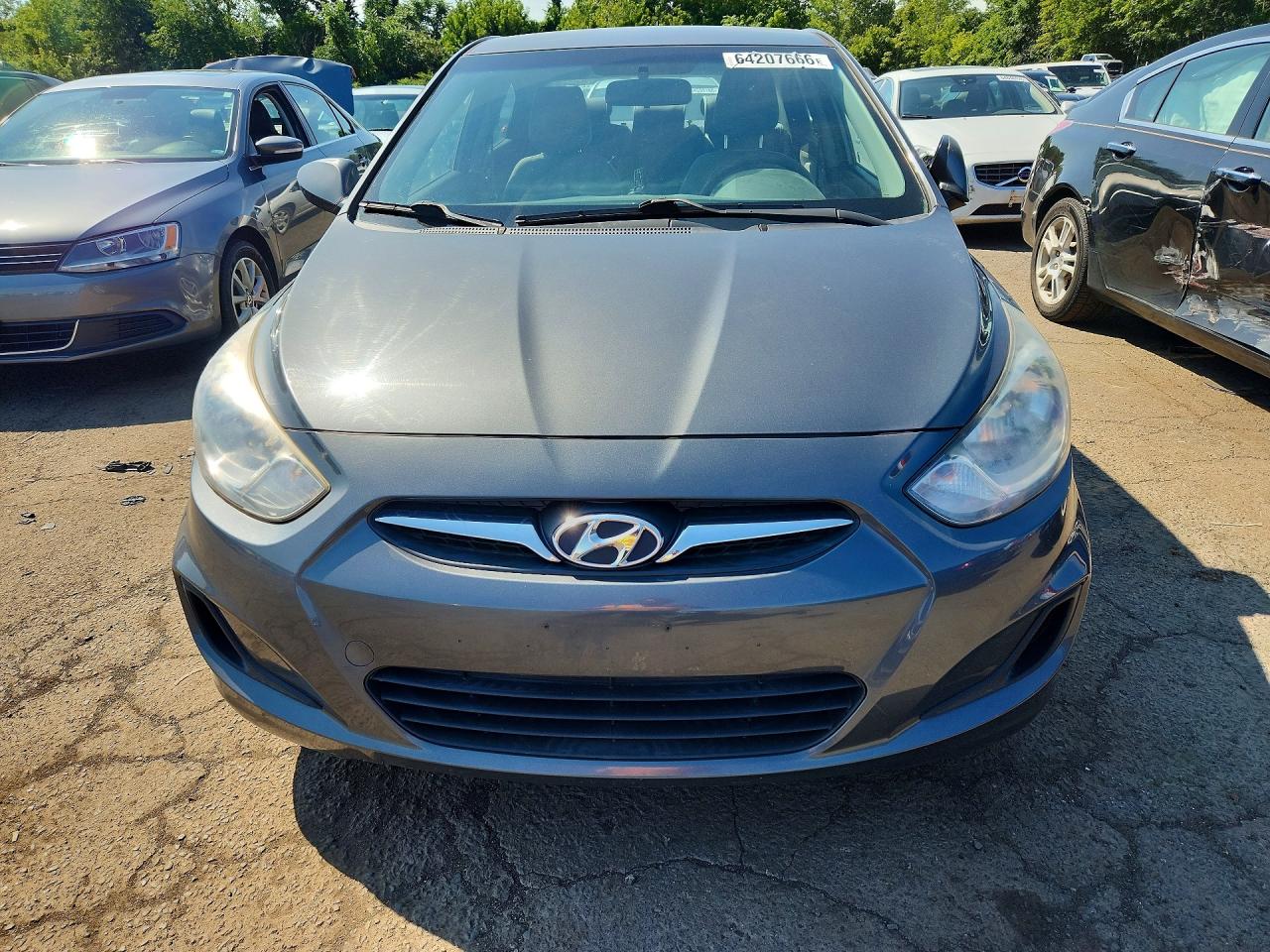 2012 Hyundai Accent Gls Gray vin: KMHCT4AE0CU222486