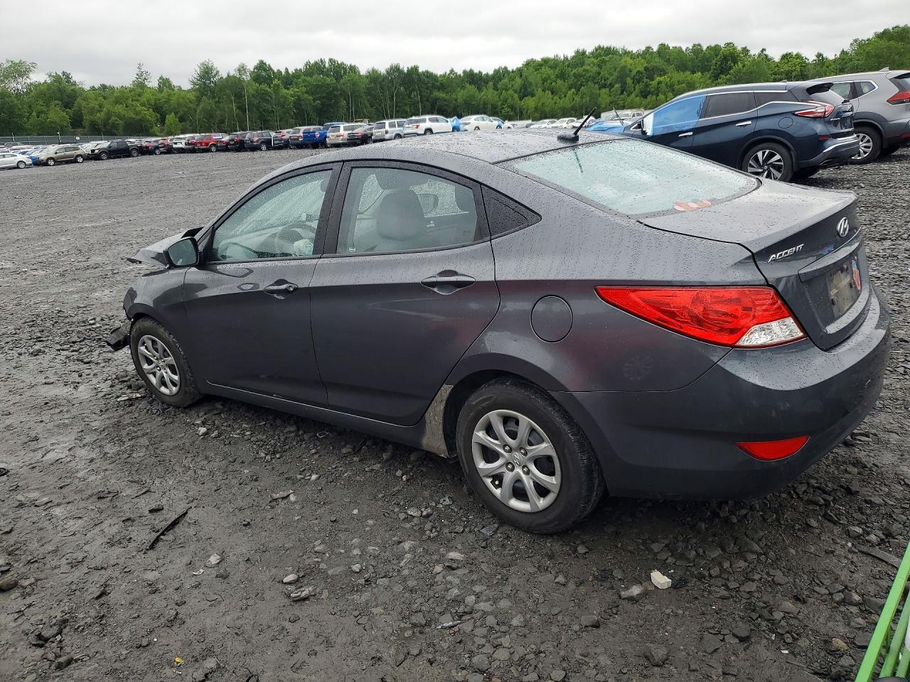 2012 Hyundai Accent Gls Gray vin: KMHCT4AE0CU222519