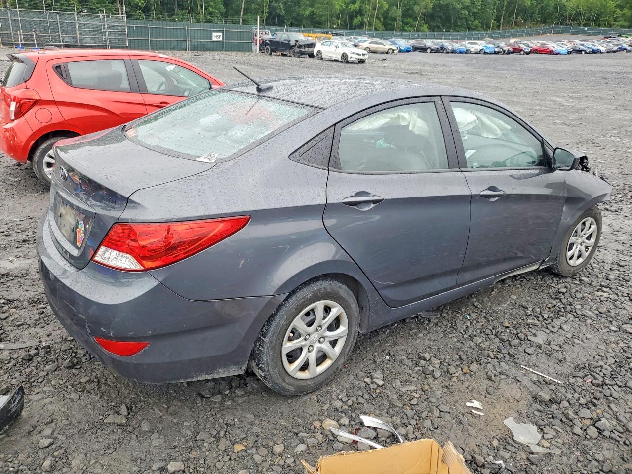 2012 Hyundai Accent Gls Gray vin: KMHCT4AE0CU222519