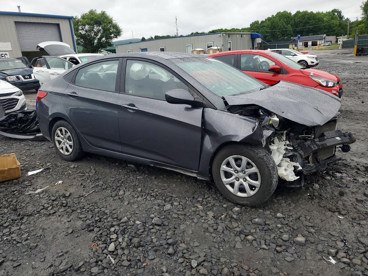 2012 Hyundai Accent Gls Gray vin: KMHCT4AE0CU222519