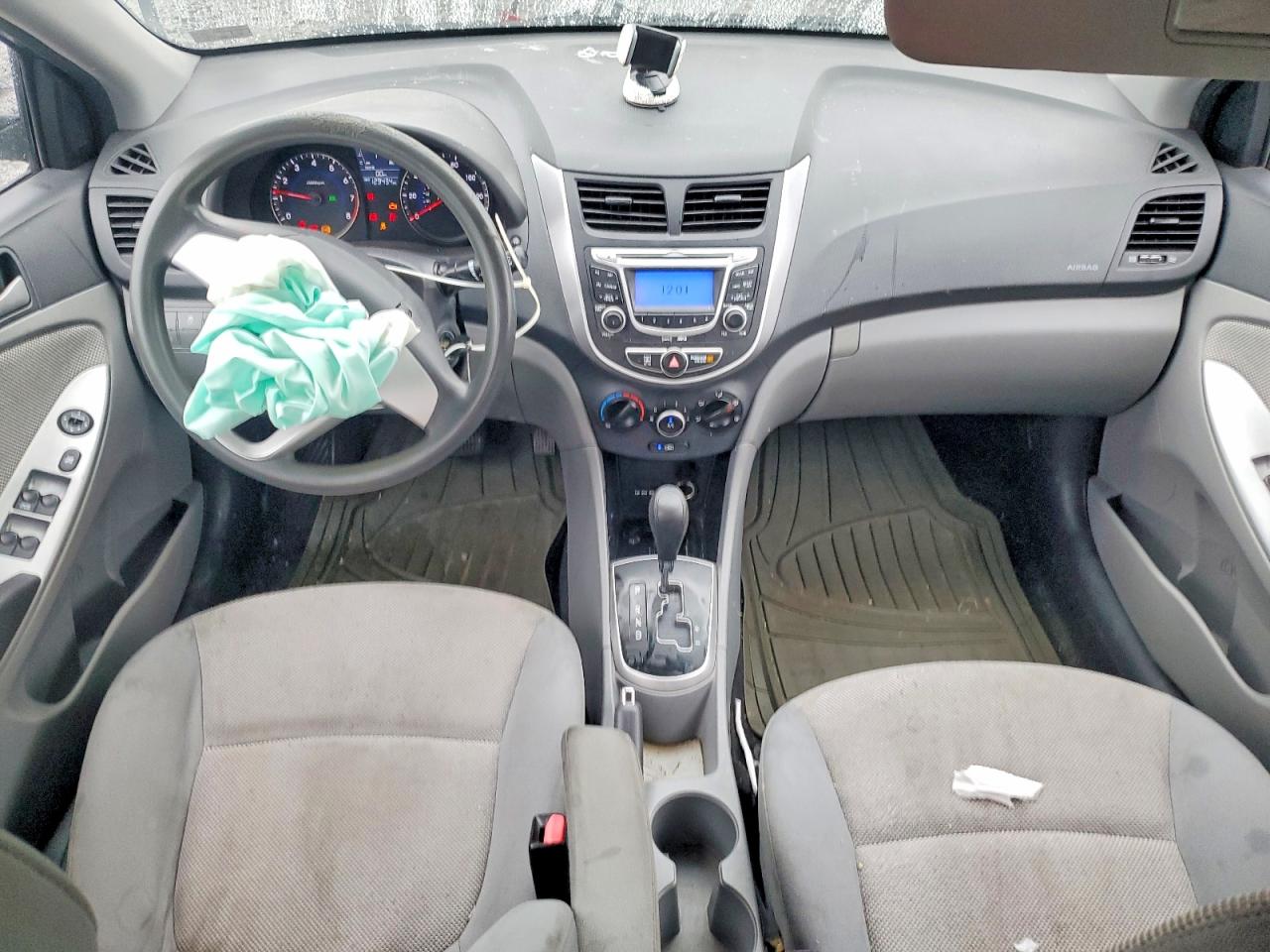 2012 Hyundai Accent Gls Gray vin: KMHCT4AE0CU222519