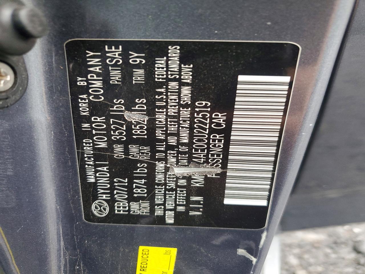 2012 Hyundai Accent Gls Gray vin: KMHCT4AE0CU222519