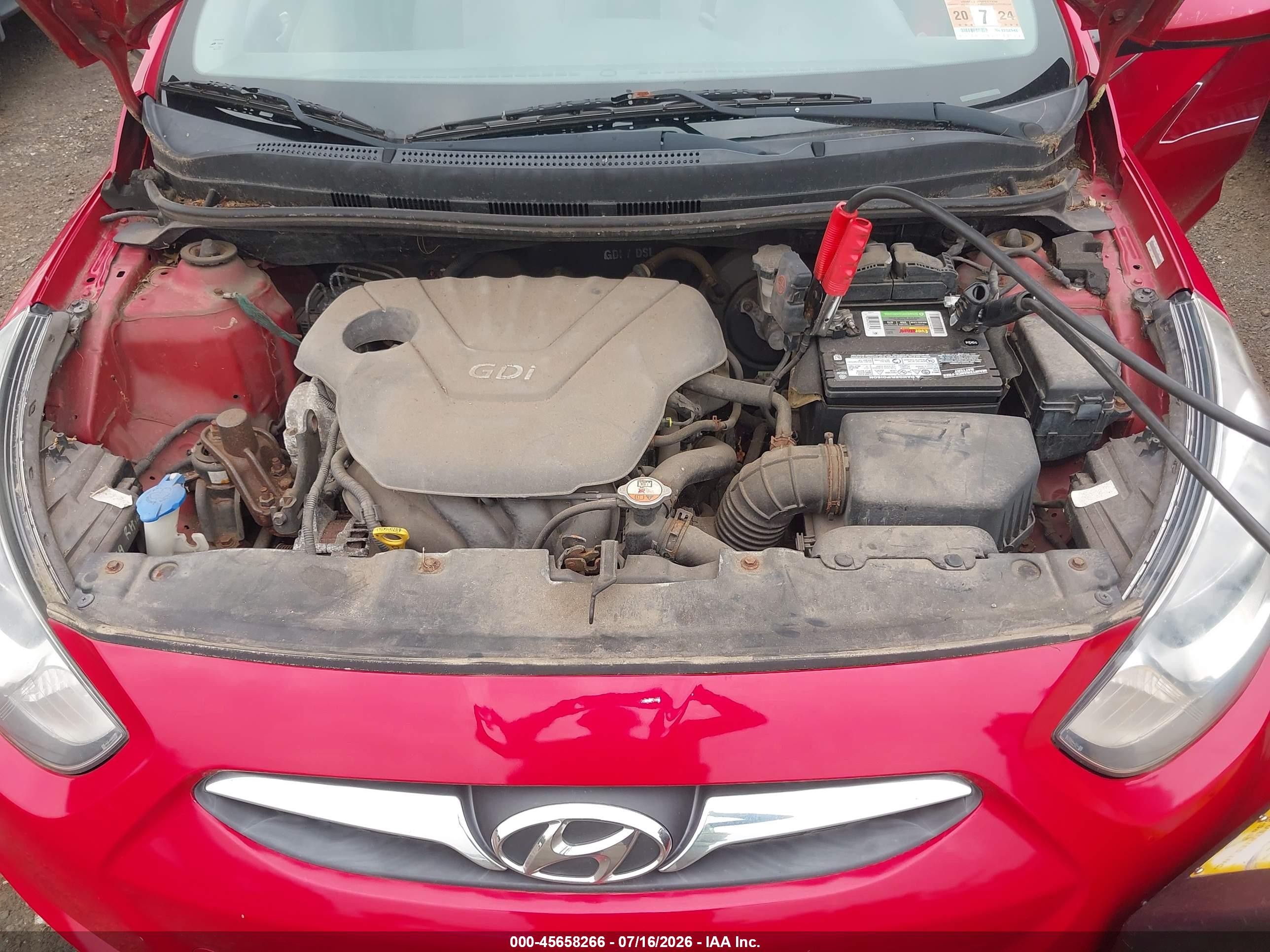 2013 Hyundai Accent Gls Red vin: KMHCT4AE0DU280227