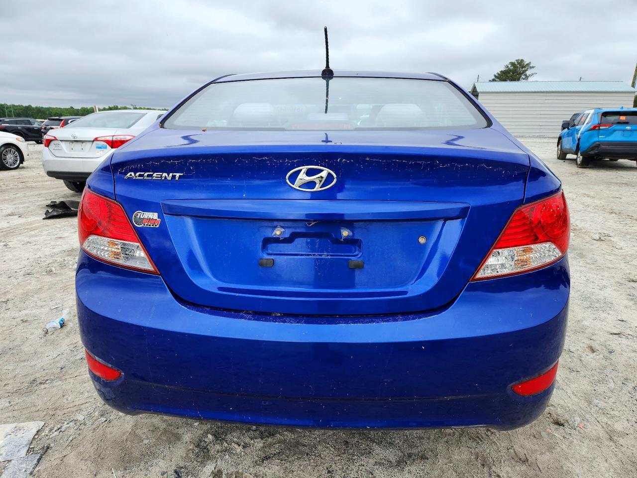2013 Hyundai Accent Gls Blue vin: KMHCT4AE0DU500207