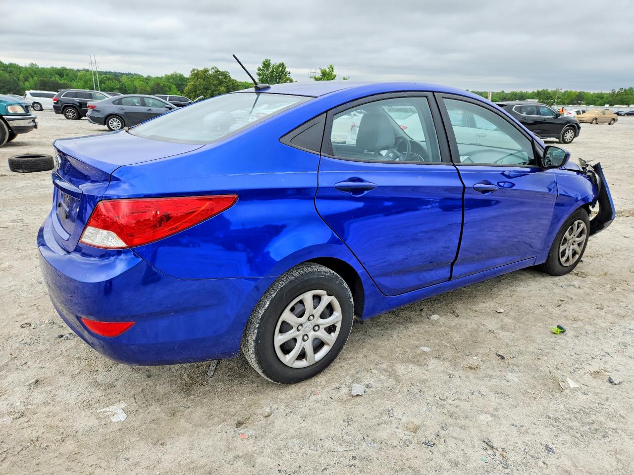 2013 Hyundai Accent Gls Blue vin: KMHCT4AE0DU500207
