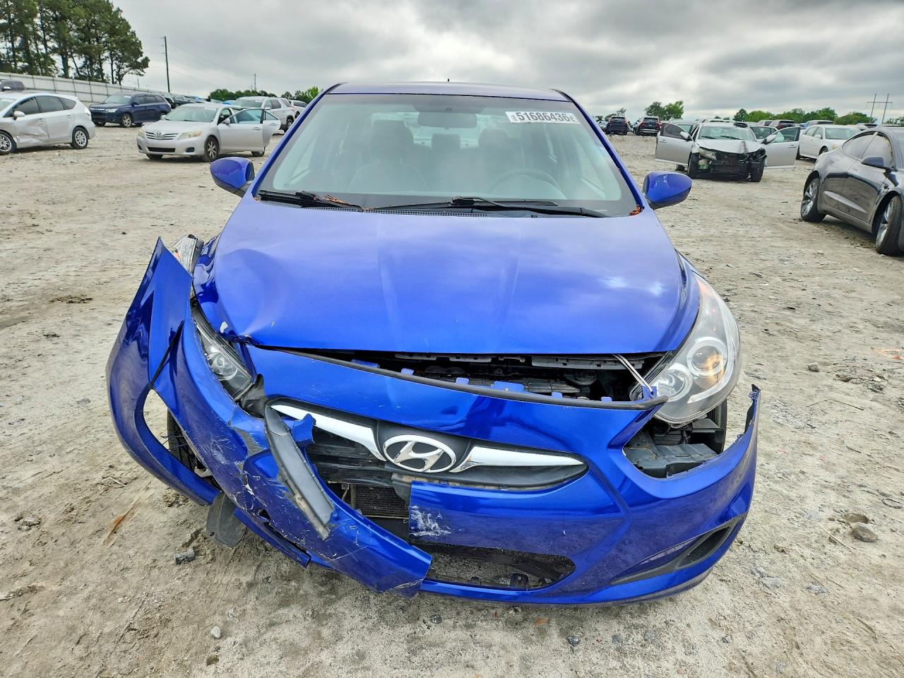 2013 Hyundai Accent Gls Blue vin: KMHCT4AE0DU500207