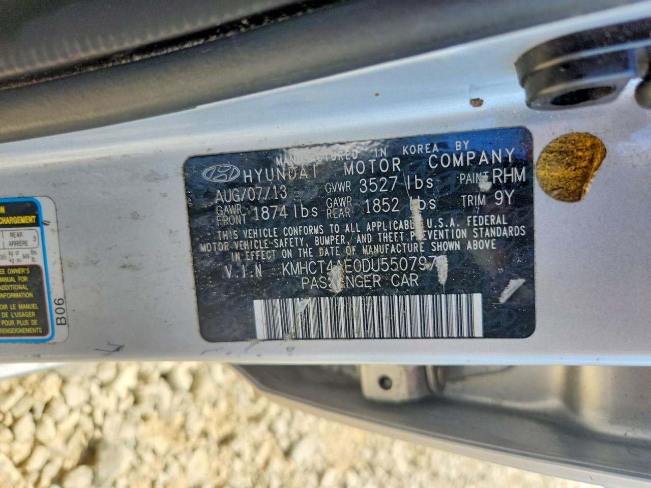 2013 Hyundai Accent Gls Серебряный vin: KMHCT4AE0DU550797