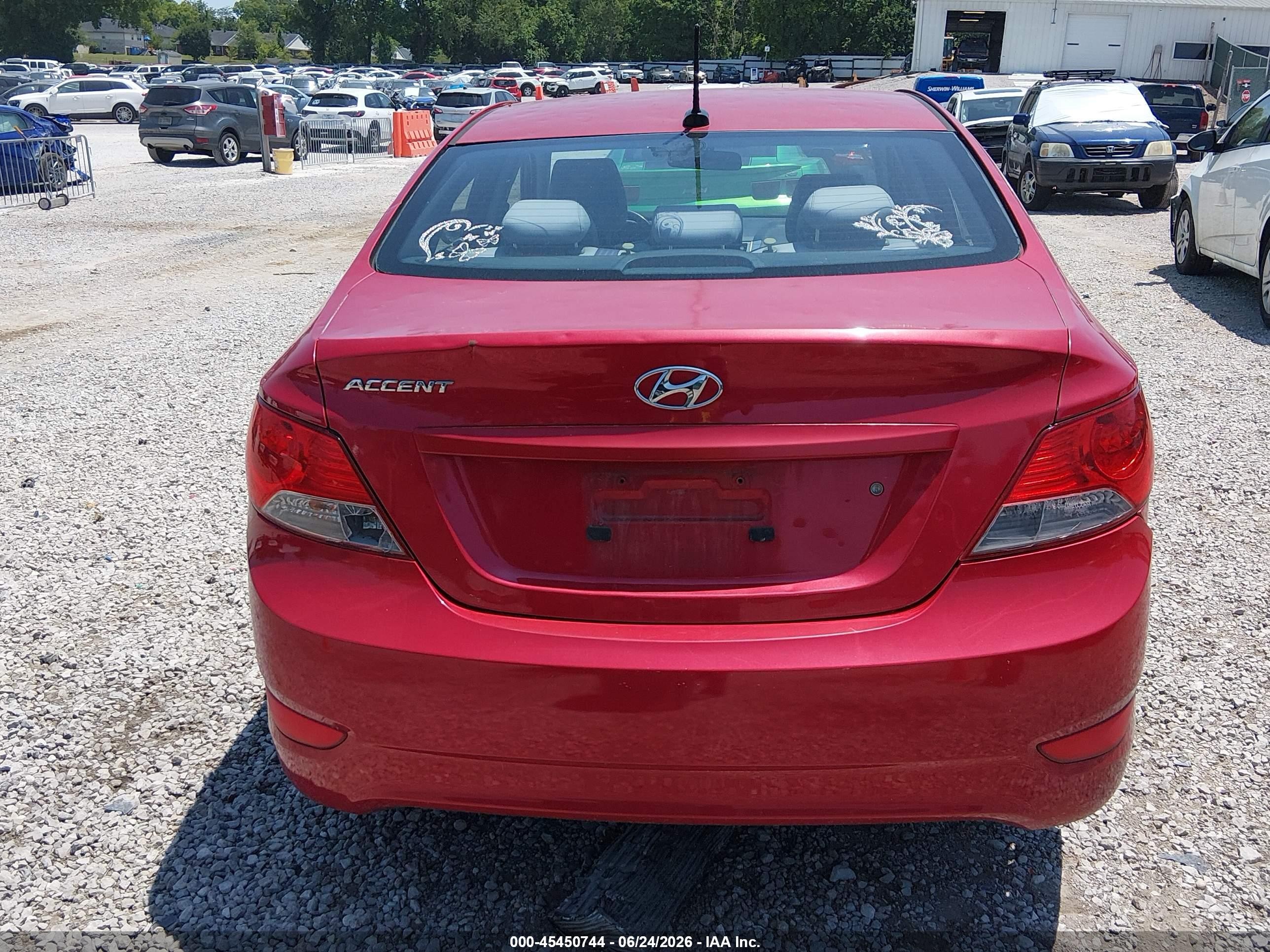2013 Hyundai Accent Gls Red vin: KMHCT4AE0DU553649