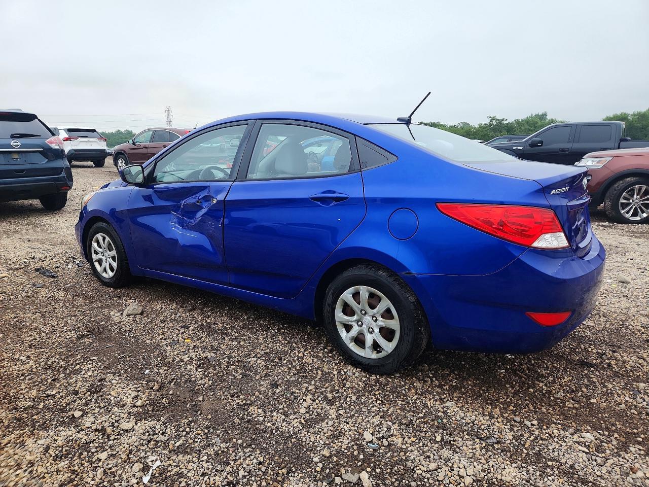 2014 Hyundai Accent Gls Blue vin: KMHCT4AE0EU600549