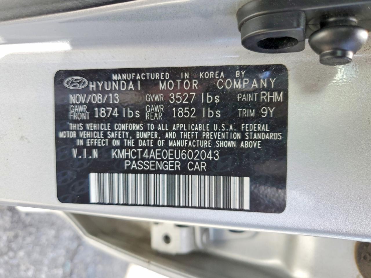 2014 Hyundai Accent Gls Silver vin: KMHCT4AE0EU602043