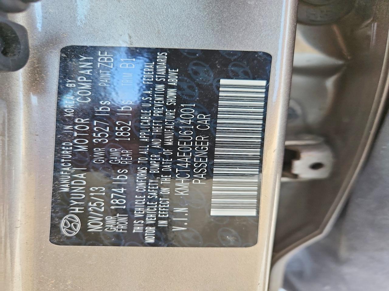 2014 Hyundai Accent Gls Silver vin: KMHCT4AE0EU614001