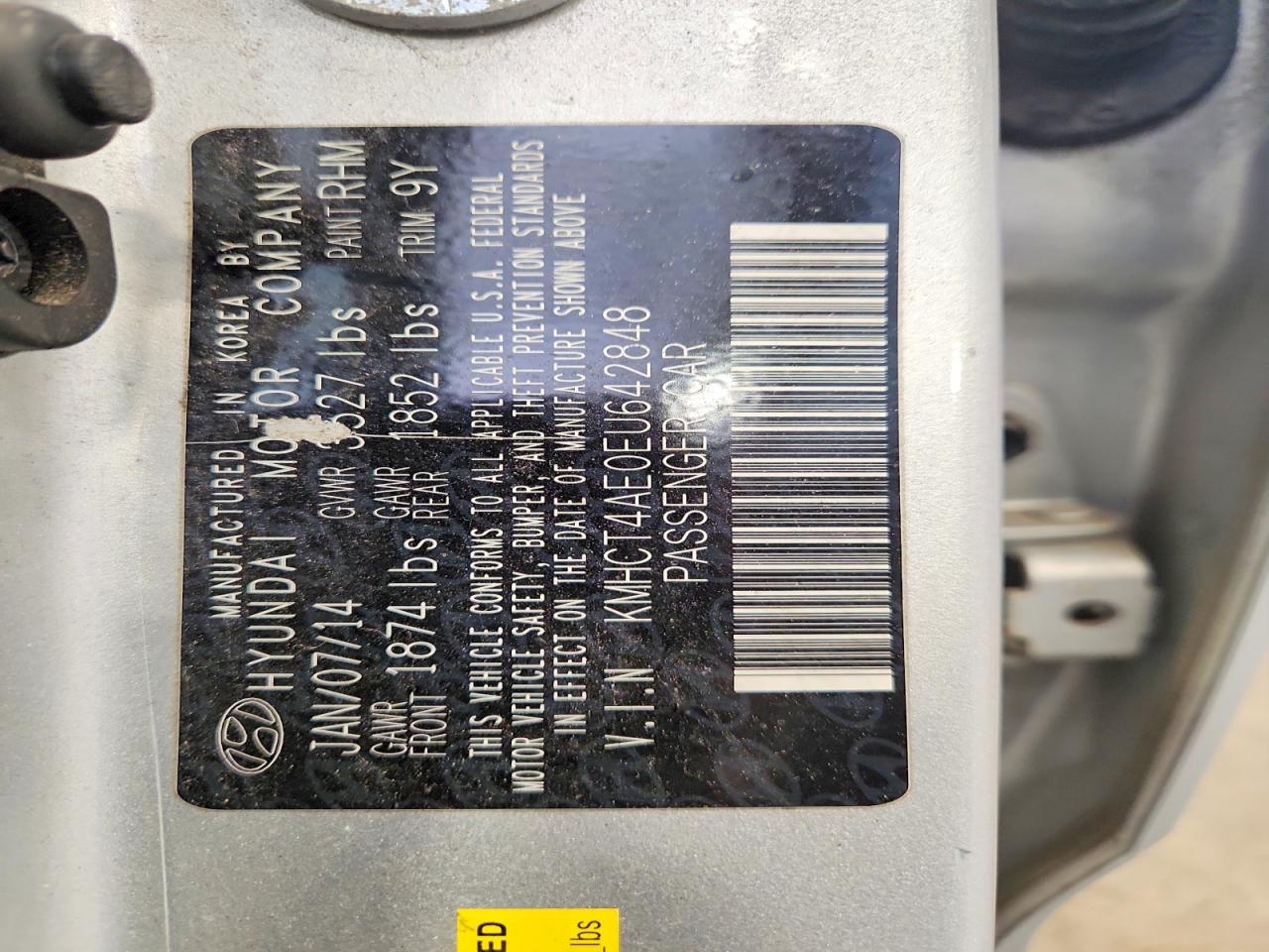 2014 Hyundai Accent Gls Silver vin: KMHCT4AE0EU642848