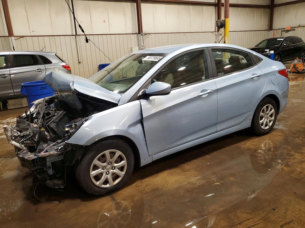 2014 Hyundai Accent Gls Blue vin: KMHCT4AE0EU715412