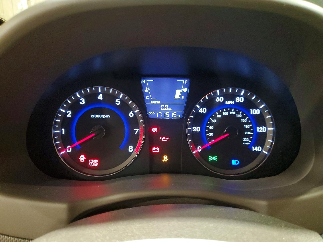 2014 Hyundai Accent Gls Blue vin: KMHCT4AE0EU715412