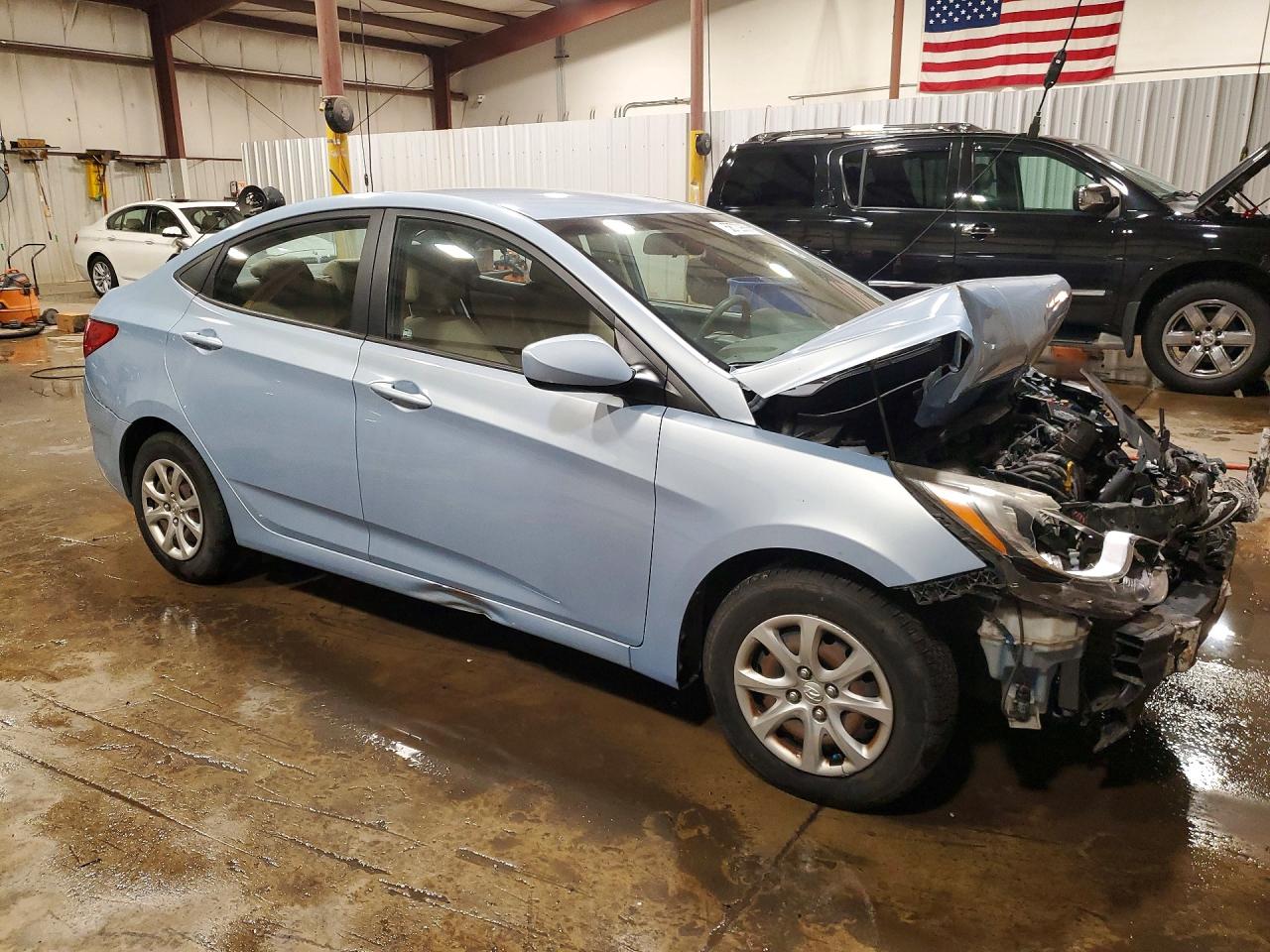 2014 Hyundai Accent Gls Blue vin: KMHCT4AE0EU715412