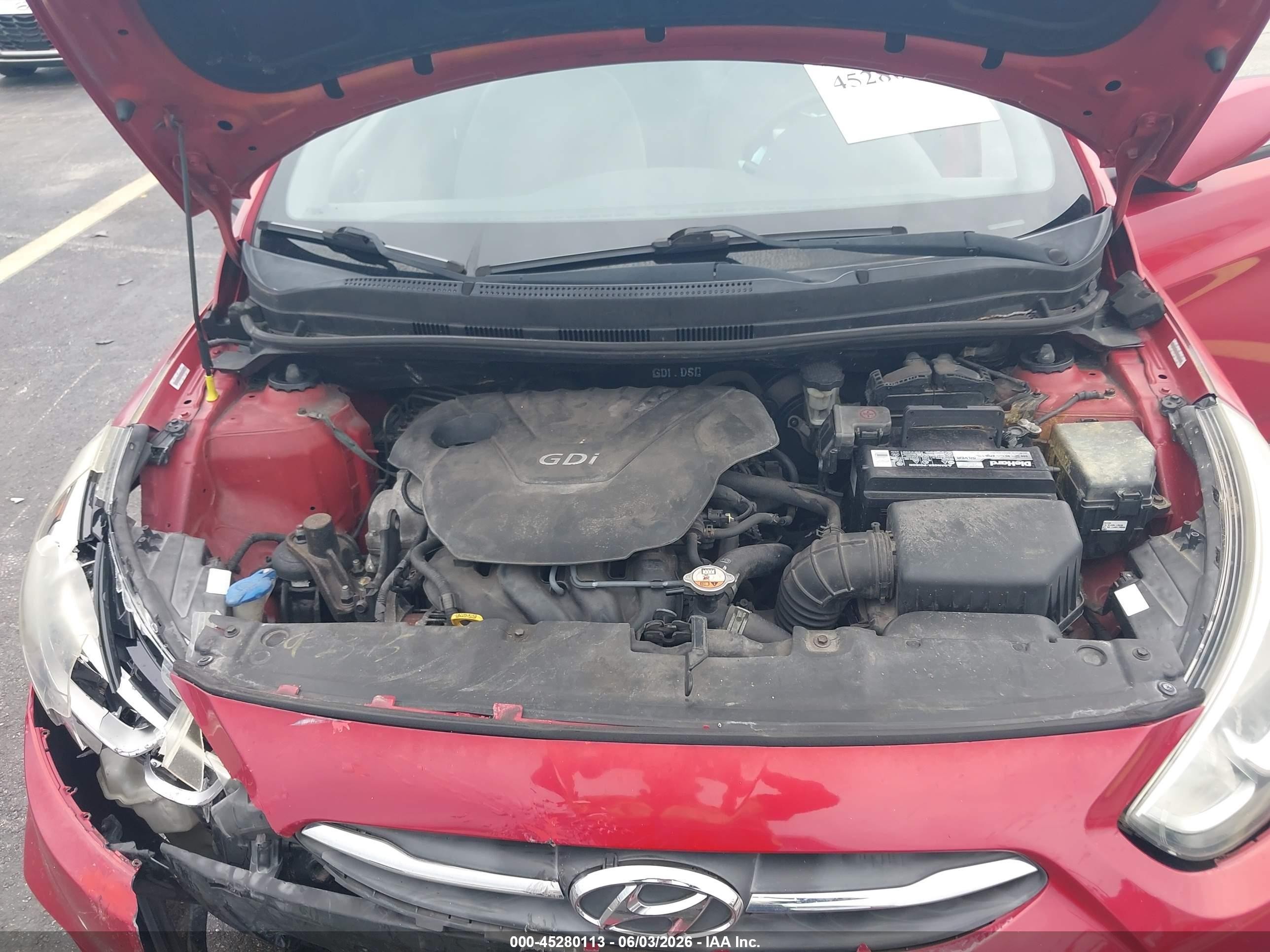 2015 Hyundai Accent Gls Red vin: KMHCT4AE0FU800963