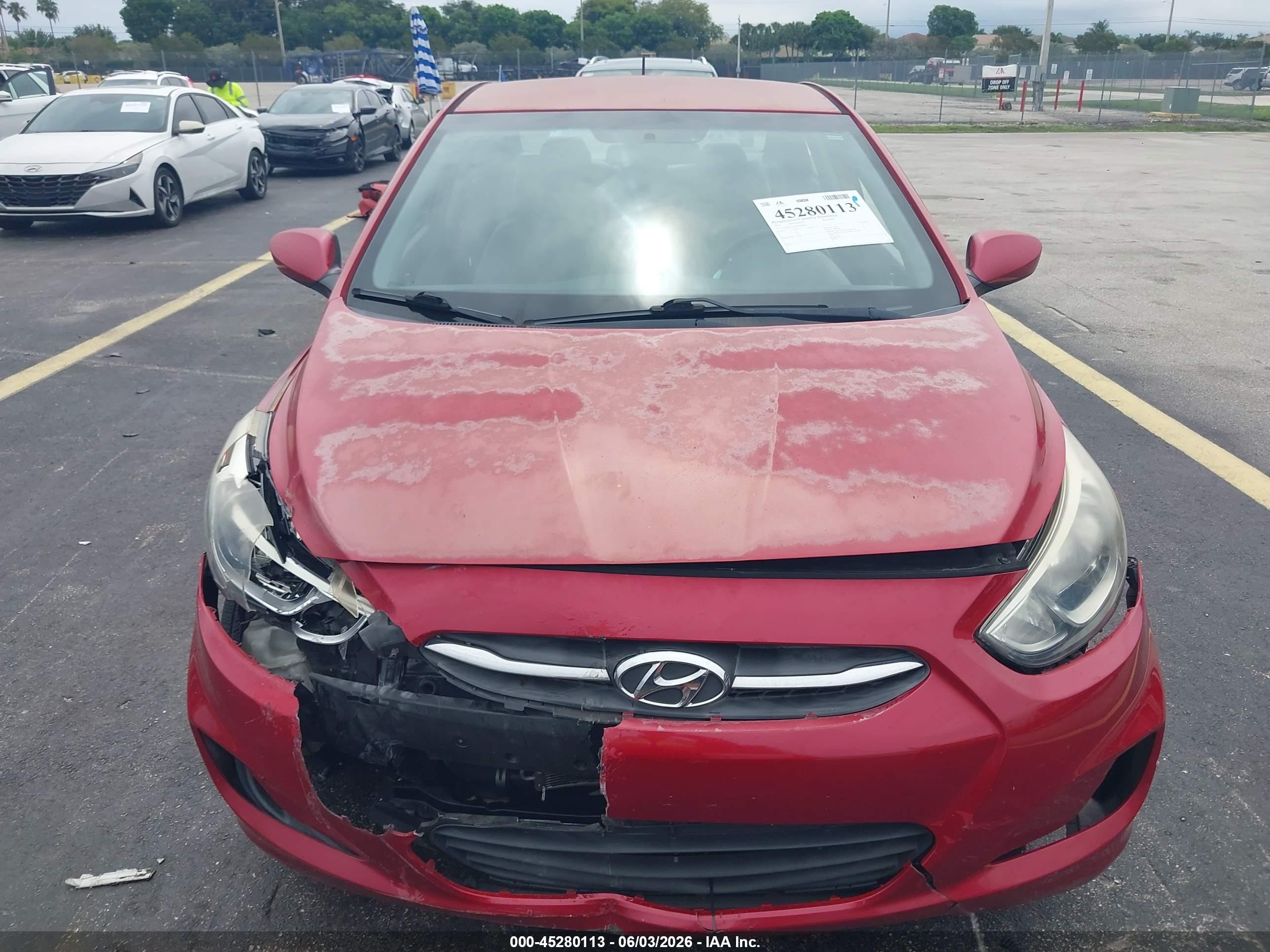2015 Hyundai Accent Gls Red vin: KMHCT4AE0FU800963