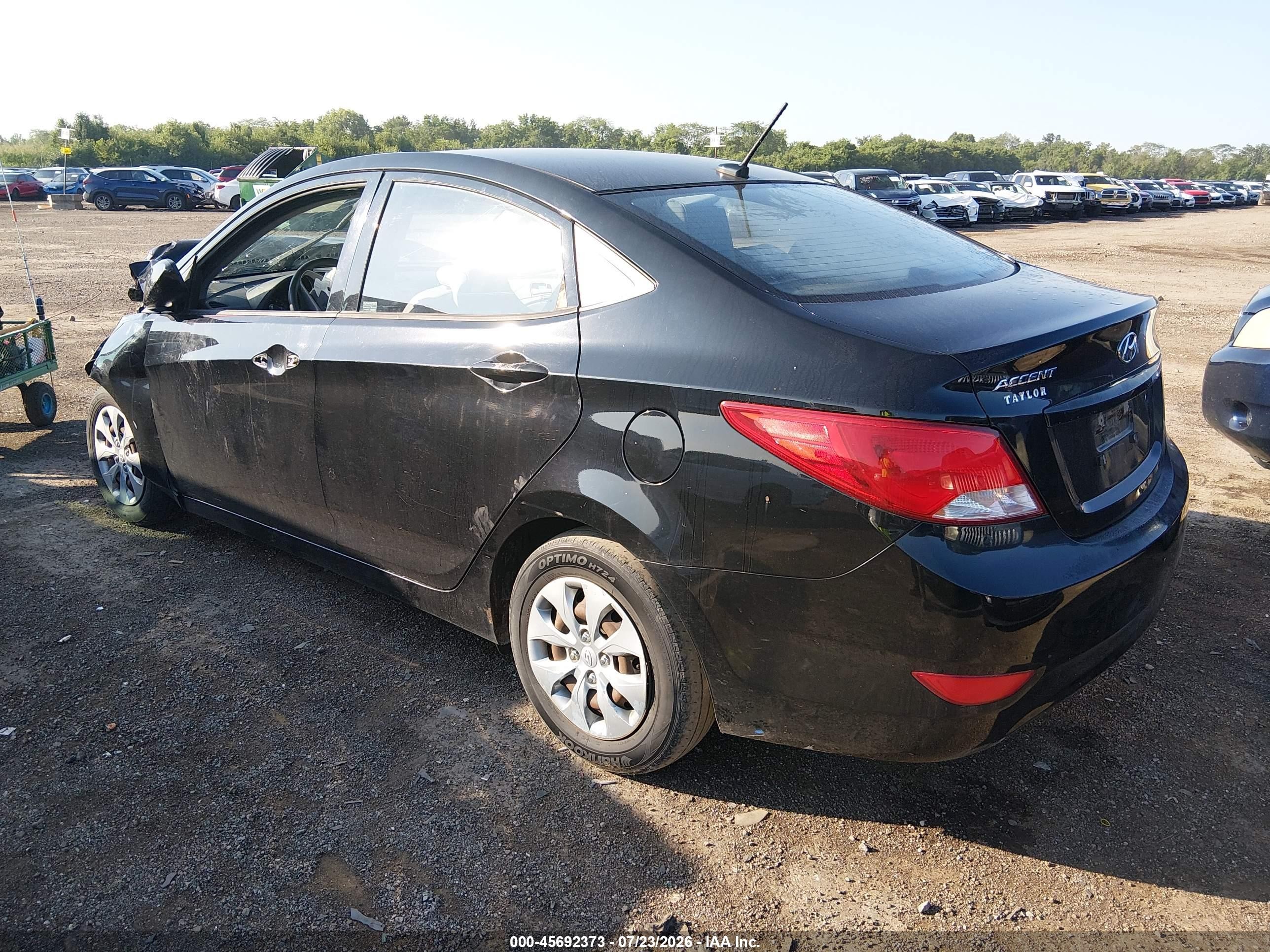 2015 Hyundai Accent Gls Black vin: KMHCT4AE0FU823479