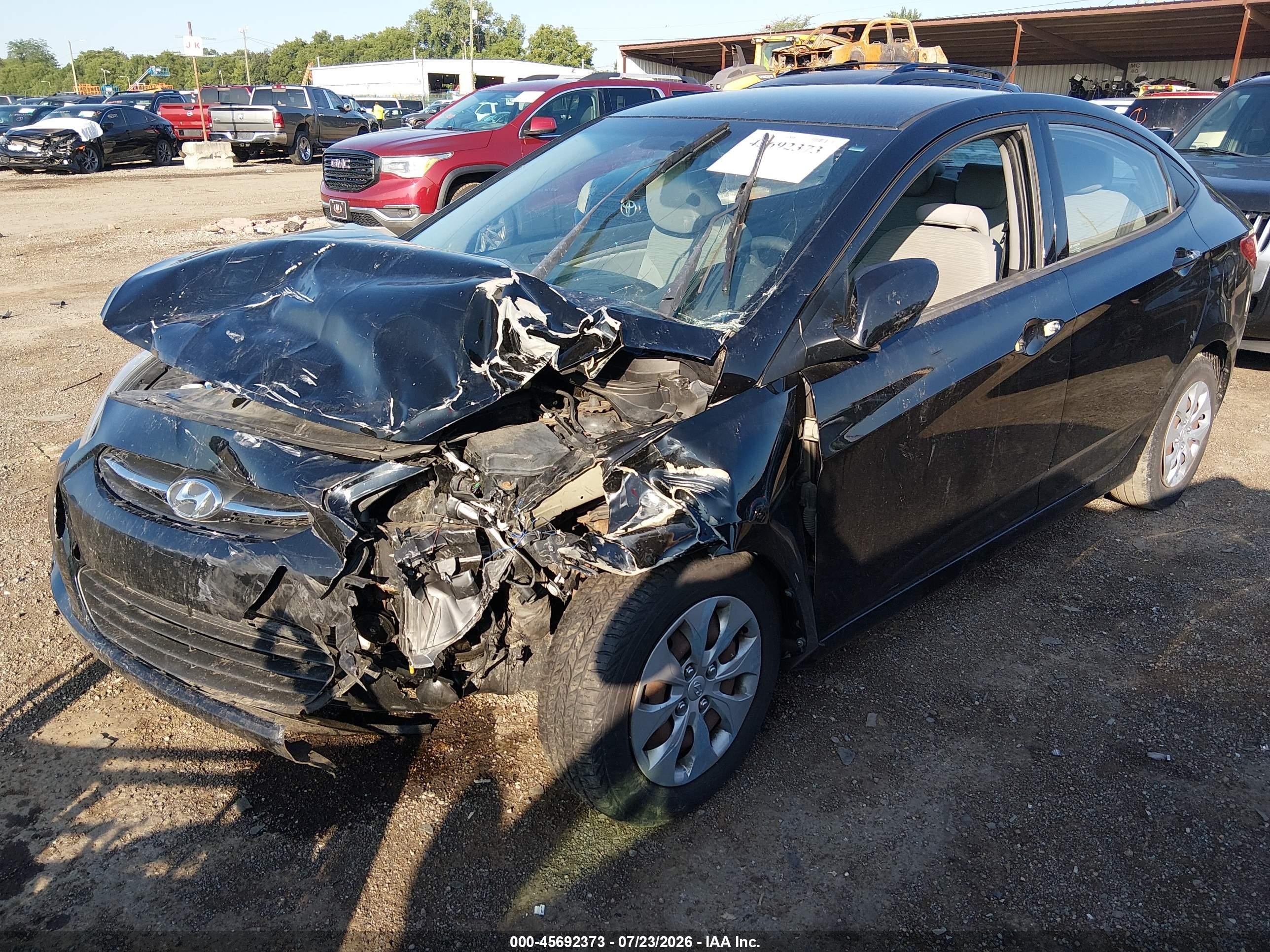 2015 Hyundai Accent Gls Black vin: KMHCT4AE0FU823479