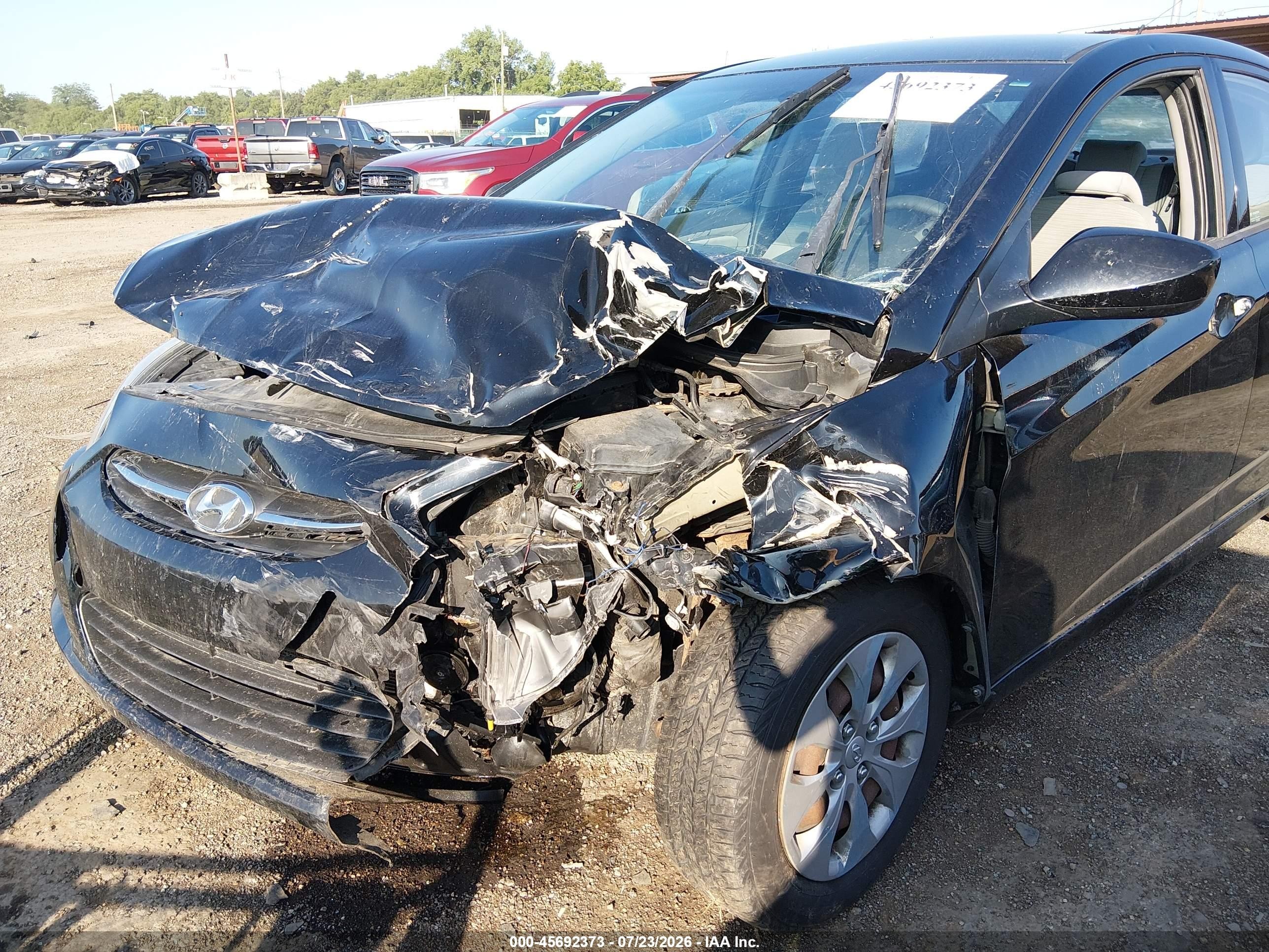 2015 Hyundai Accent Gls Black vin: KMHCT4AE0FU823479