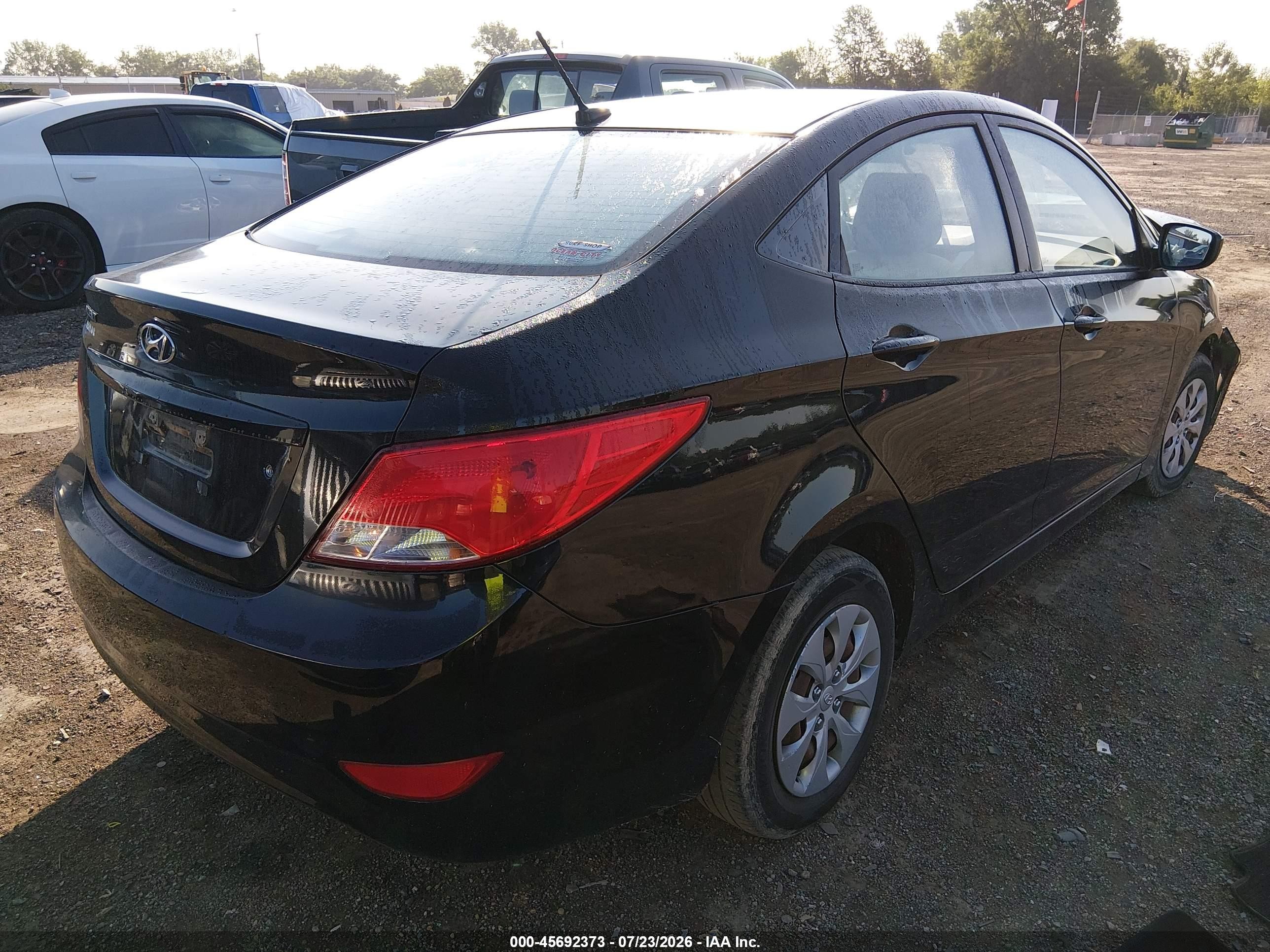2015 Hyundai Accent Gls Black vin: KMHCT4AE0FU823479