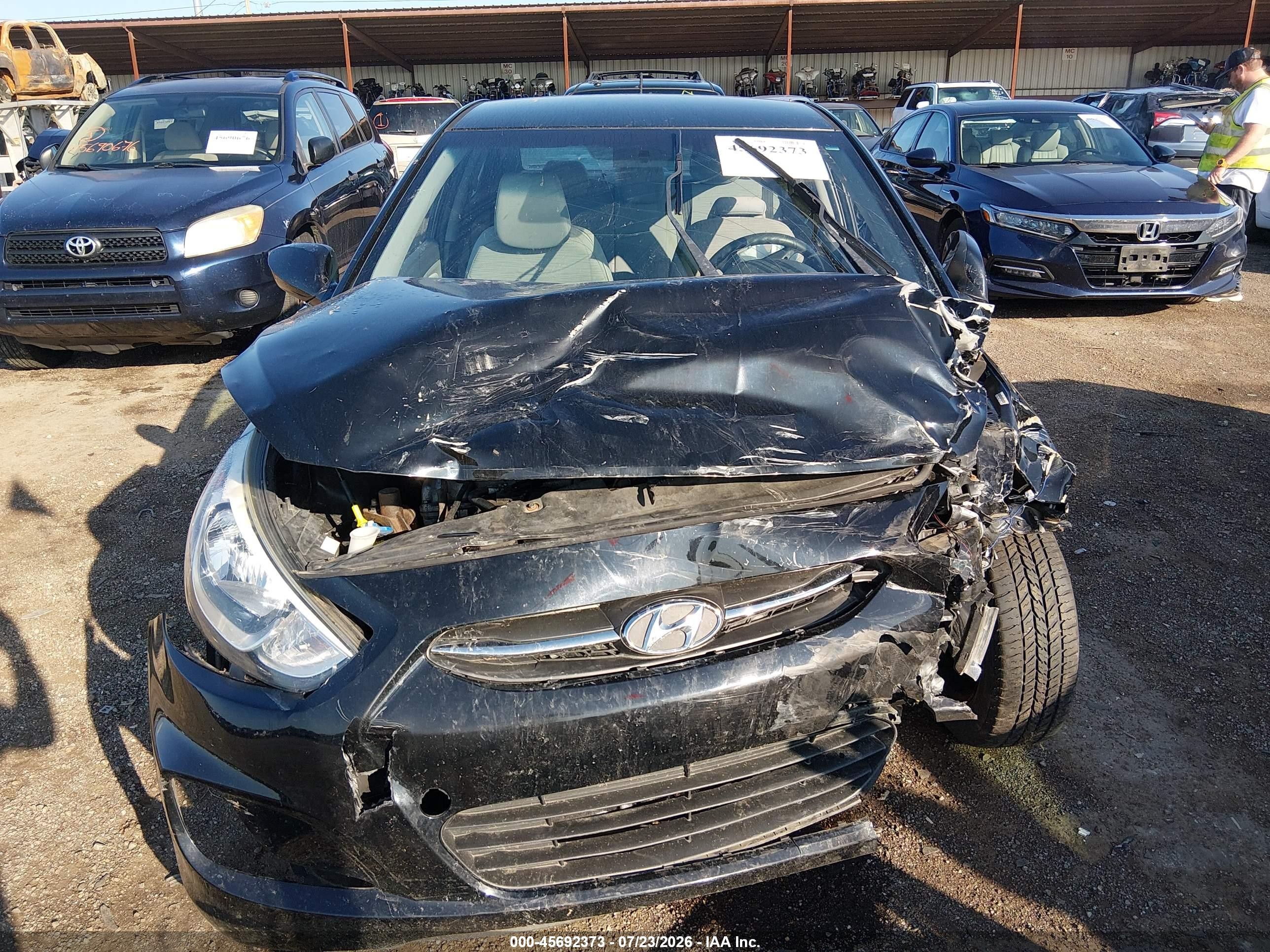 2015 Hyundai Accent Gls Black vin: KMHCT4AE0FU823479