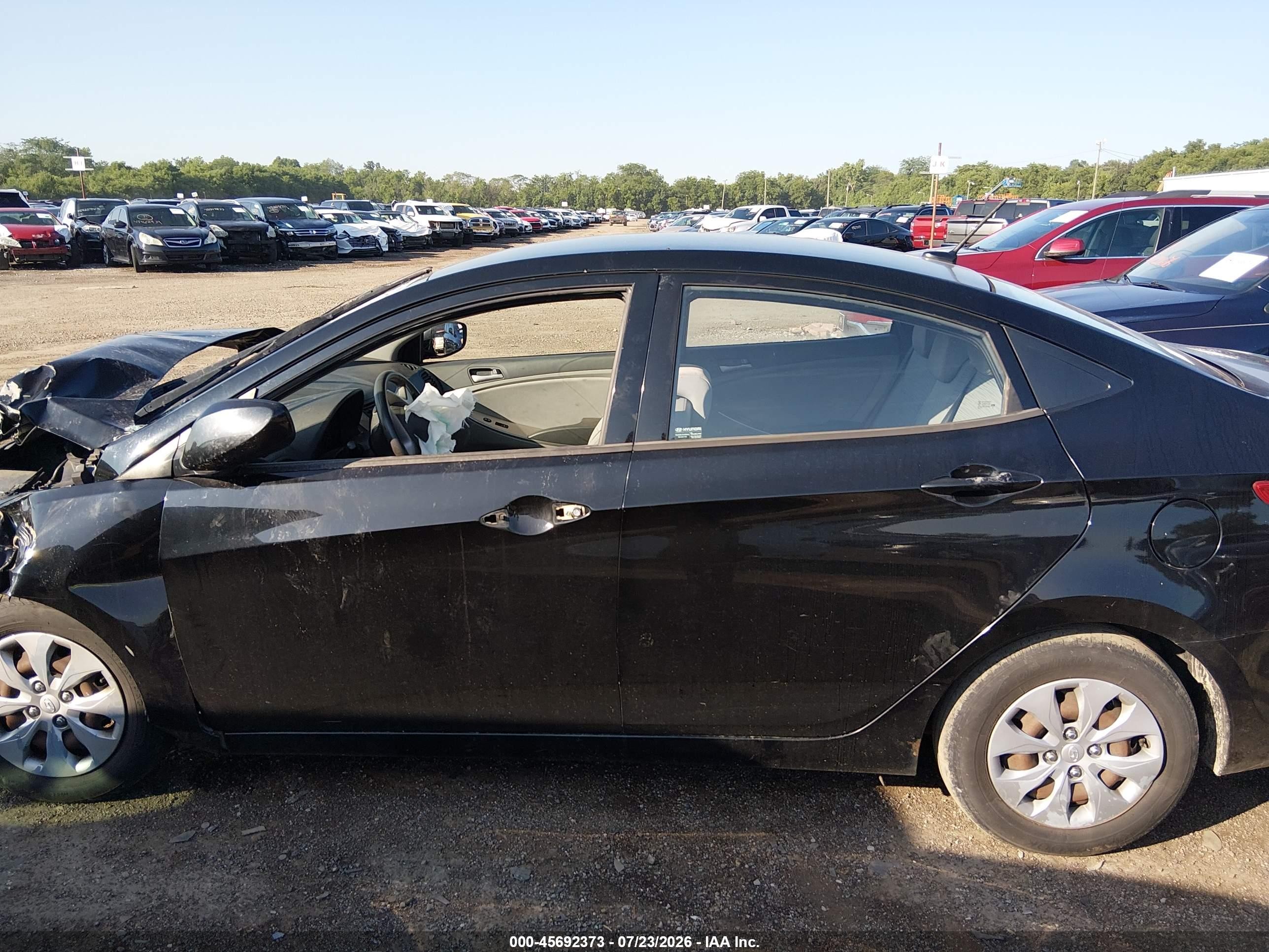 2015 Hyundai Accent Gls Black vin: KMHCT4AE0FU823479