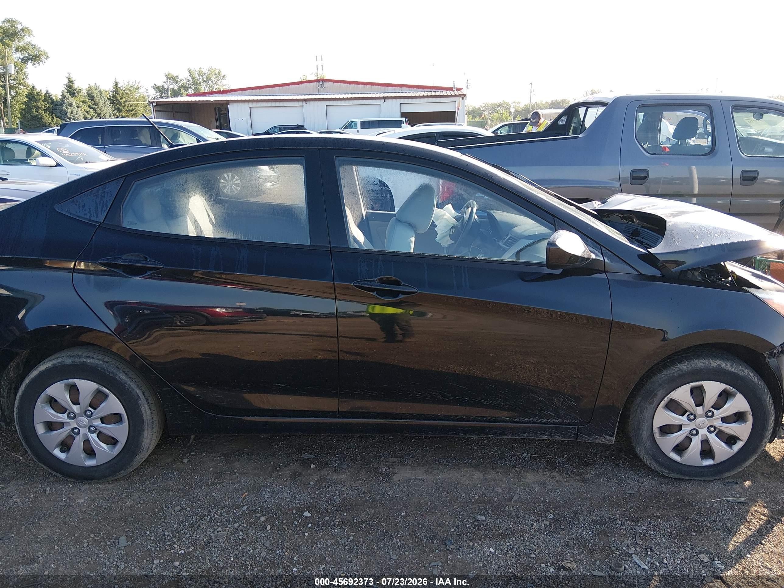 2015 Hyundai Accent Gls Black vin: KMHCT4AE0FU823479