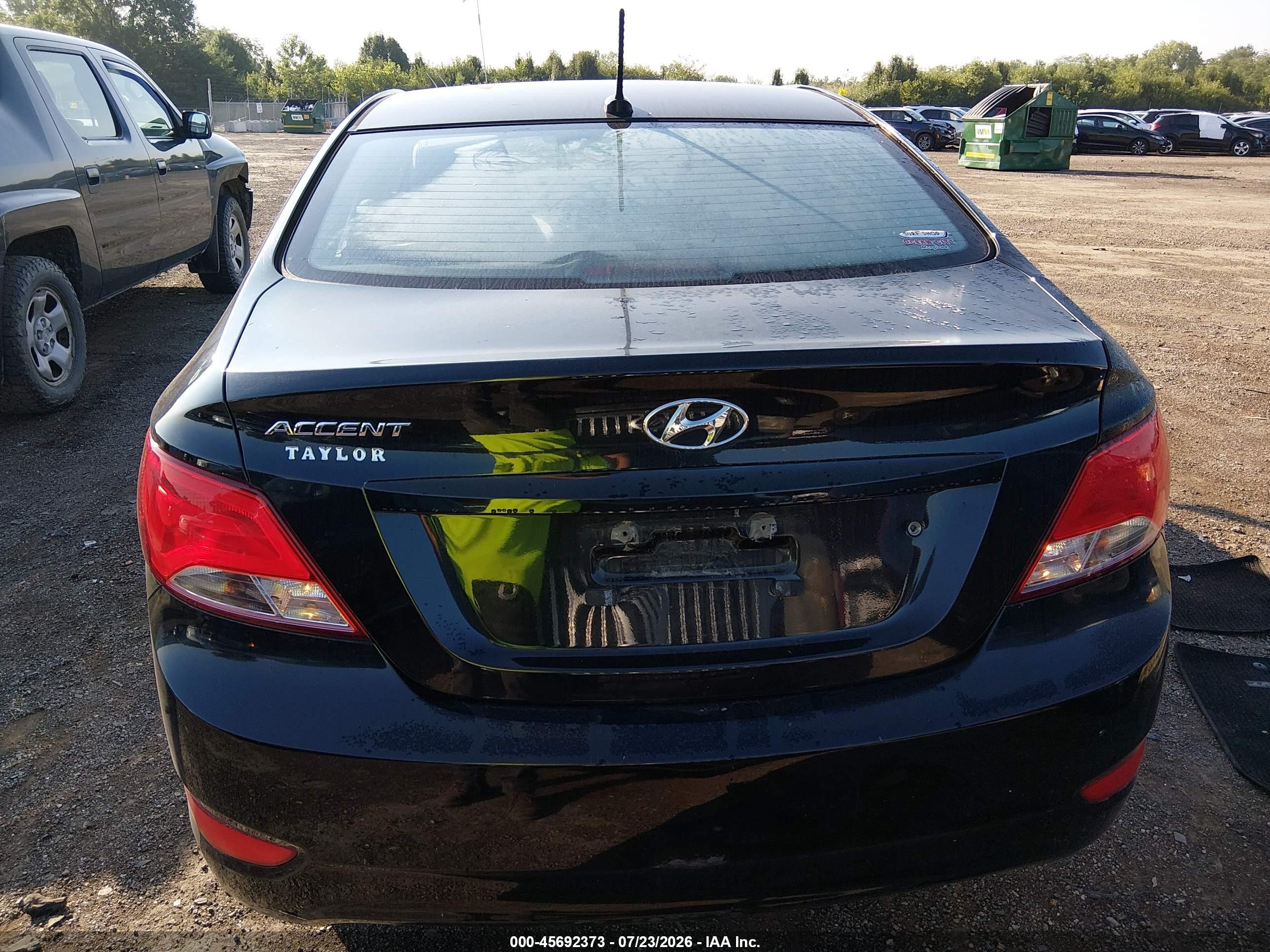 2015 Hyundai Accent Gls Black vin: KMHCT4AE0FU823479