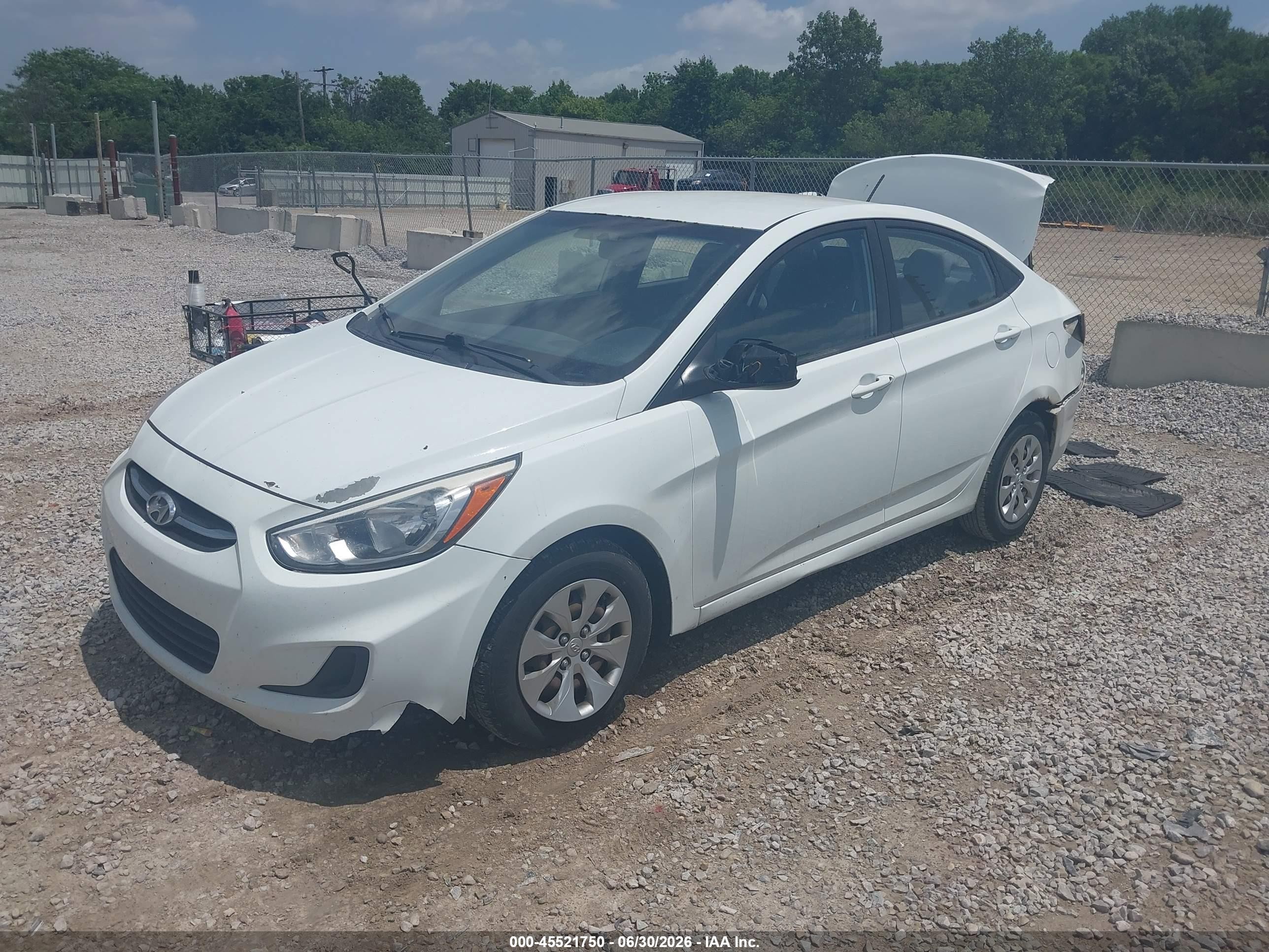 2015 Hyundai Accent Gls White vin: KMHCT4AE0FU853517