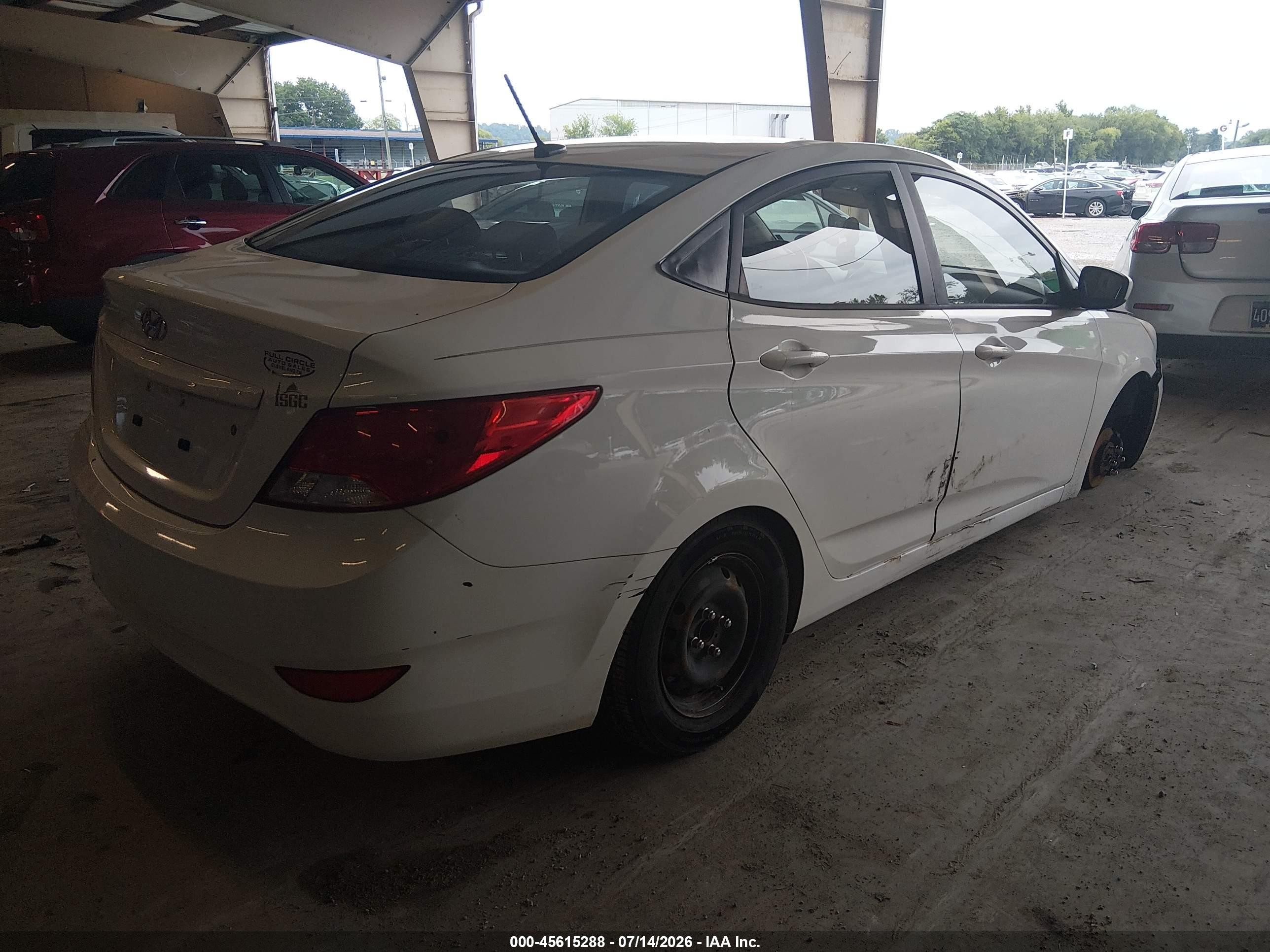 2015 Hyundai Accent Gls White vin: KMHCT4AE0FU880216