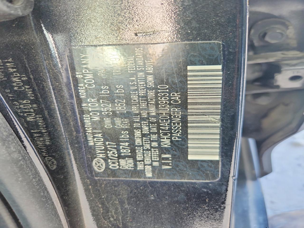 2017 Hyundai Accent Se Черный vin: KMHCT4AE0HU396310