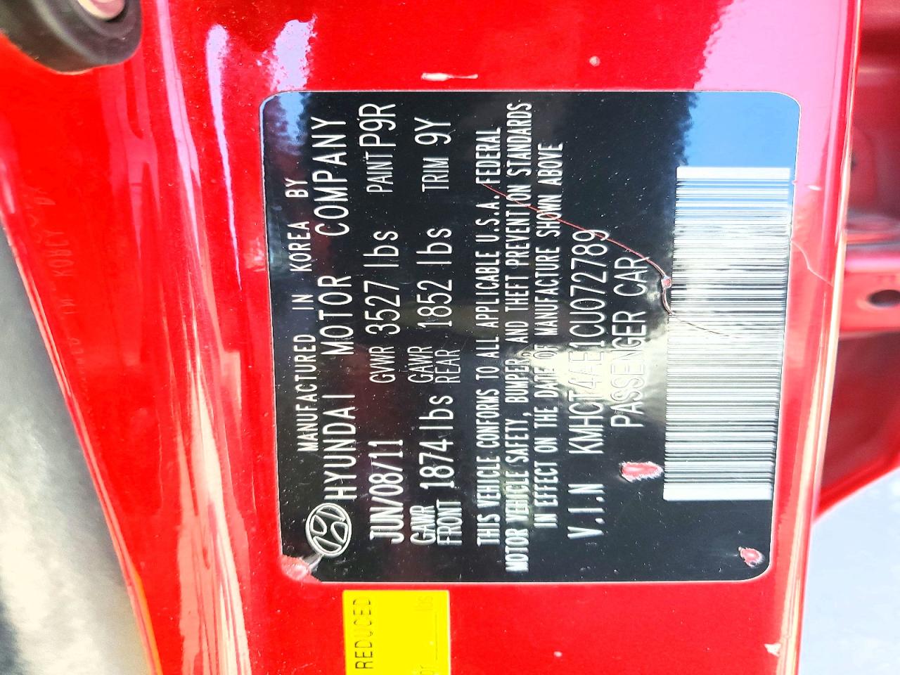 2012 Hyundai Accent Gls Red vin: KMHCT4AE1CU072789