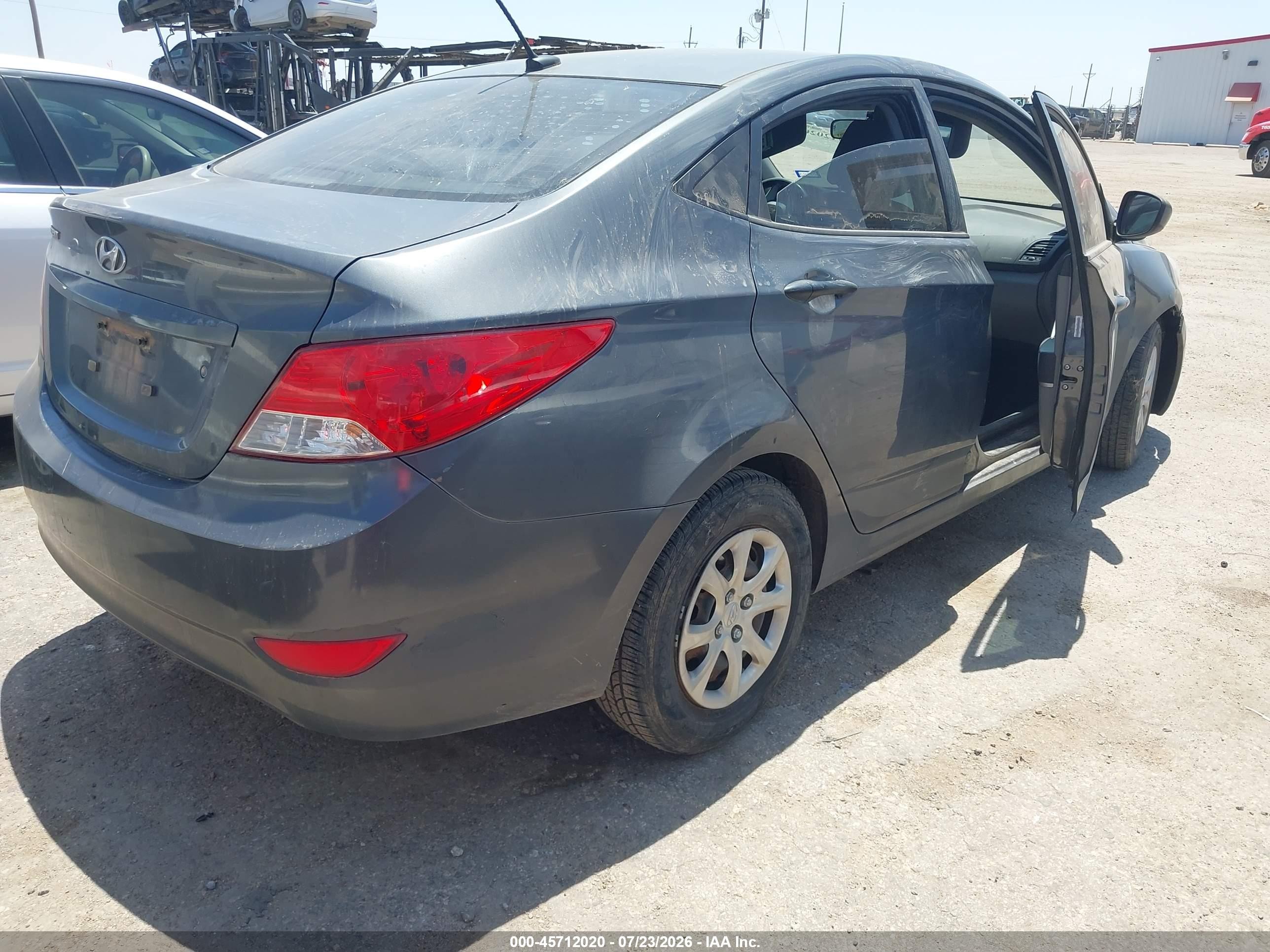 2012 Hyundai Accent Gls Серый vin: KMHCT4AE1CU078706