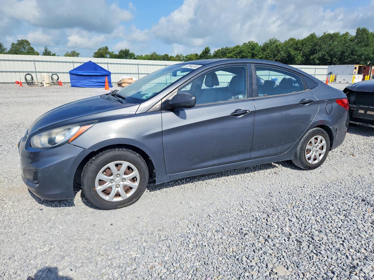 2012 Hyundai Accent Gls Gray vin: KMHCT4AE1CU084327