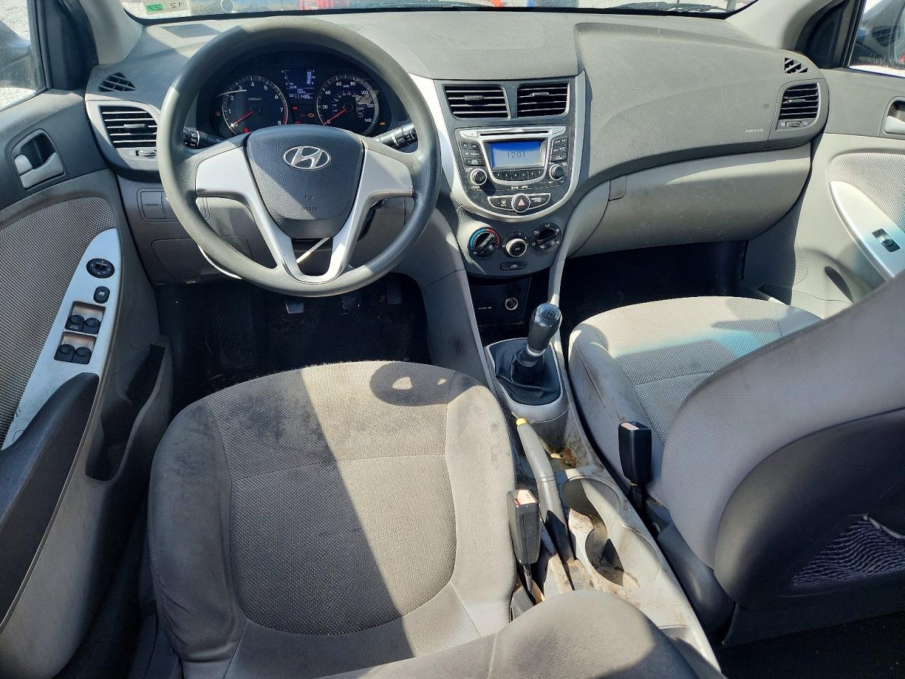 2012 Hyundai Accent Gls Gray vin: KMHCT4AE1CU084327