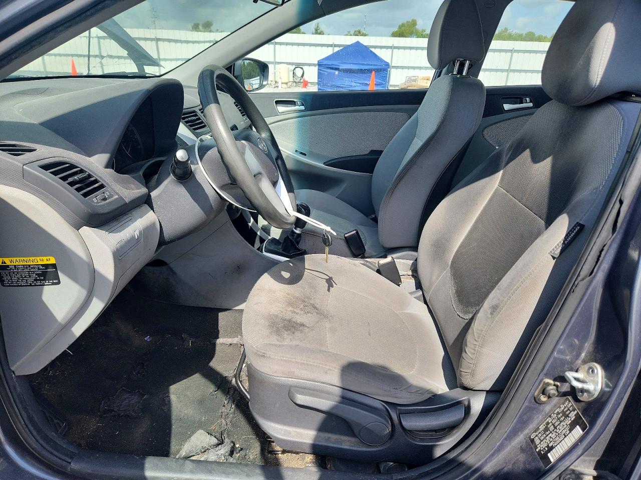 2012 Hyundai Accent Gls Gray vin: KMHCT4AE1CU084327