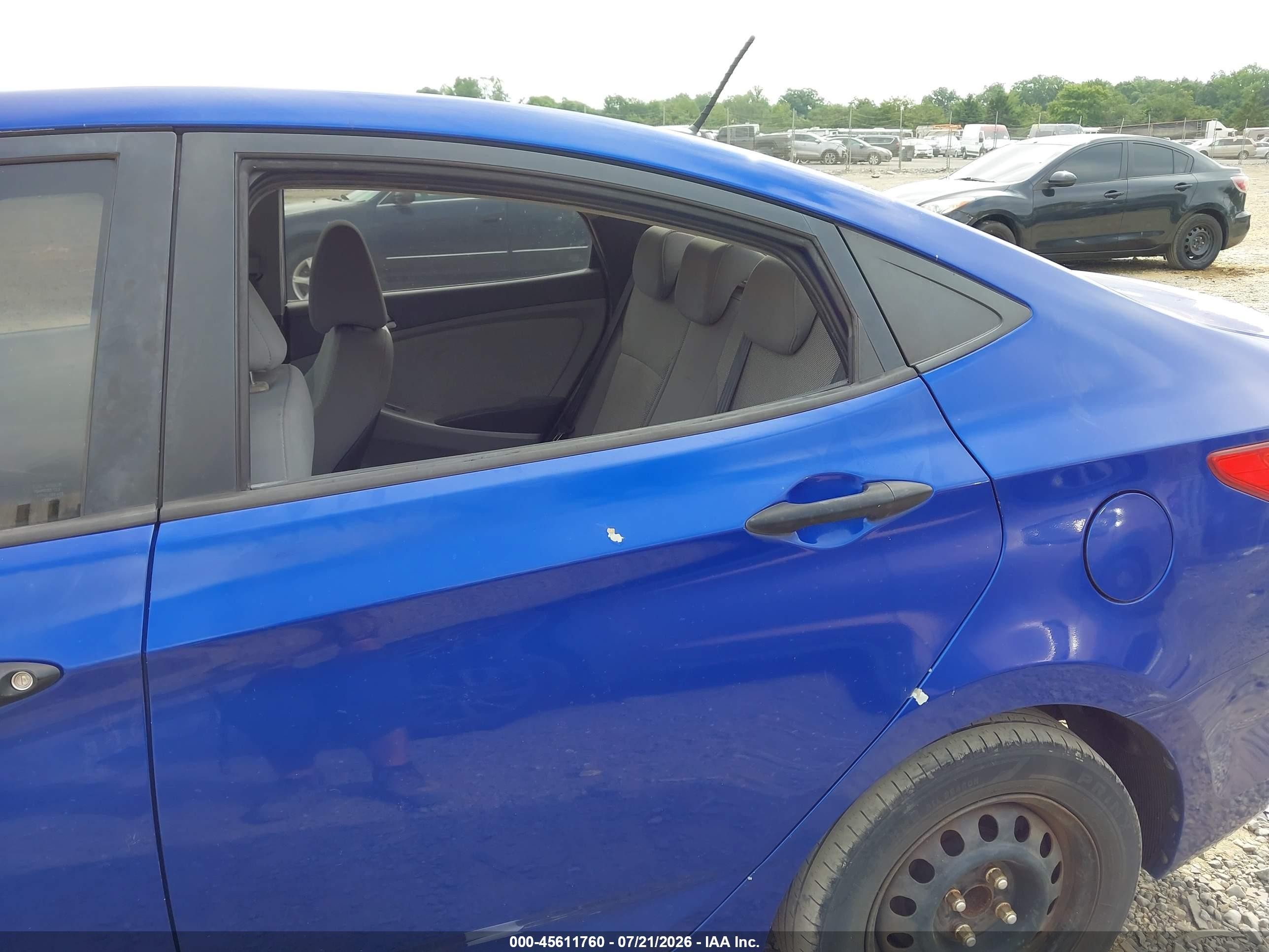 2012 Hyundai Accent Gls Синий vin: KMHCT4AE1CU112028