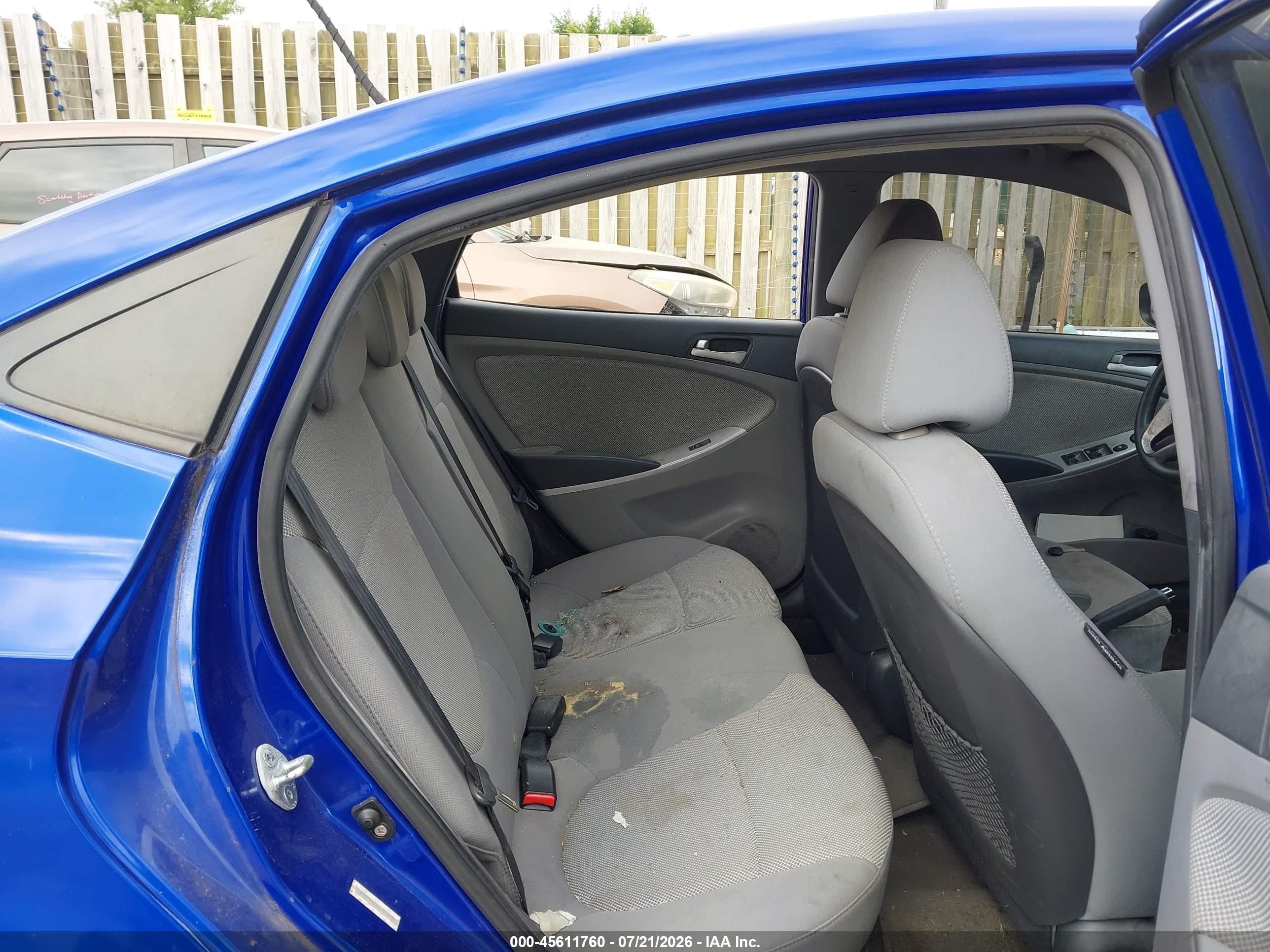 2012 Hyundai Accent Gls Синий vin: KMHCT4AE1CU112028