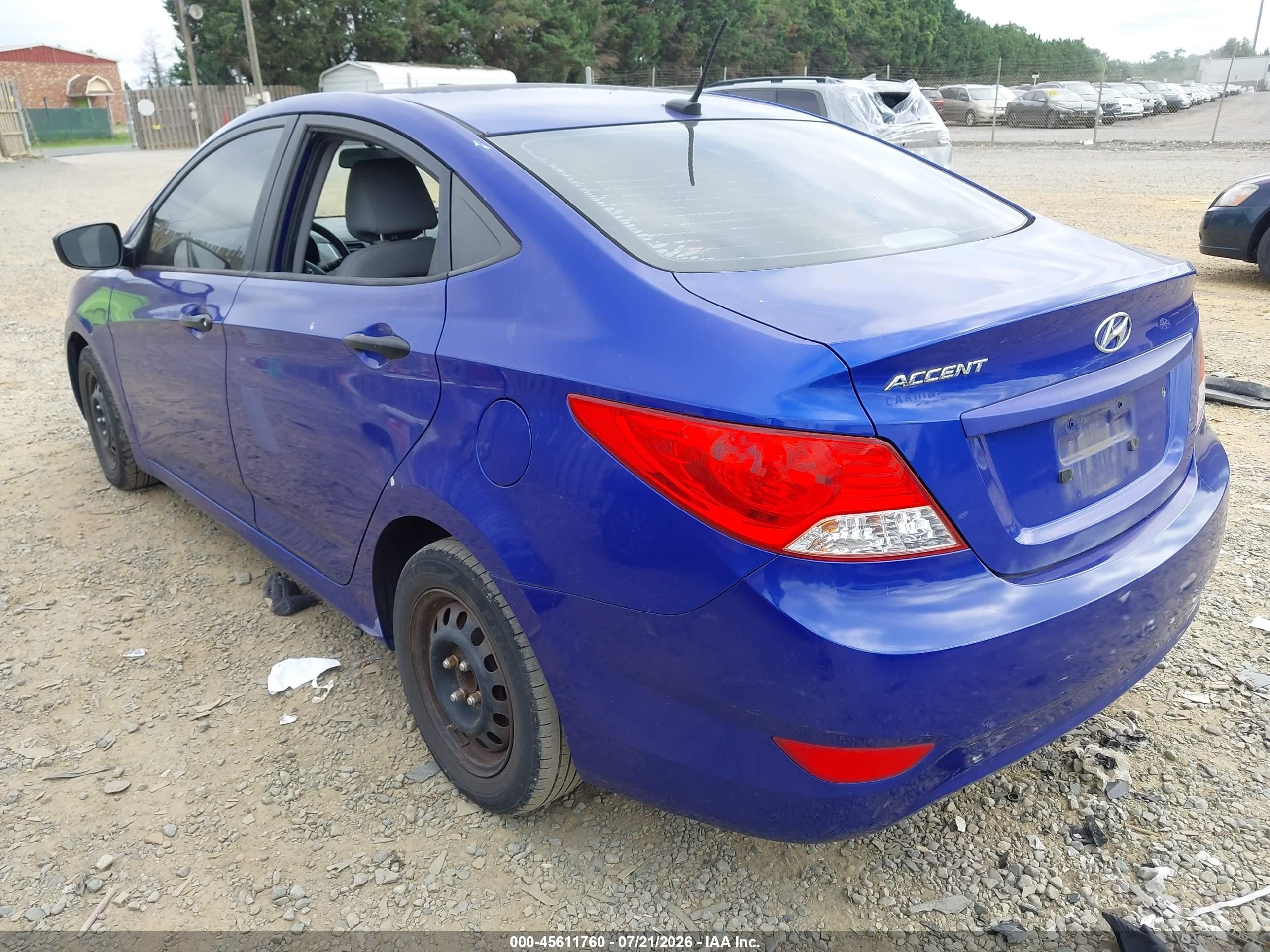 2012 Hyundai Accent Gls Синий vin: KMHCT4AE1CU112028