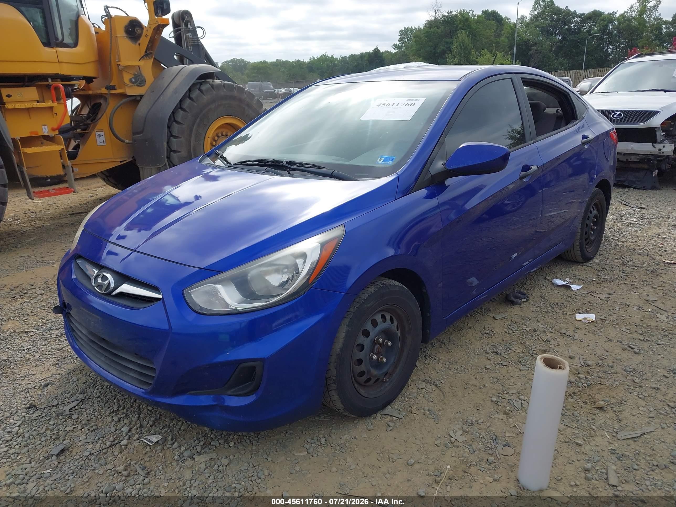 2012 Hyundai Accent Gls Синий vin: KMHCT4AE1CU112028
