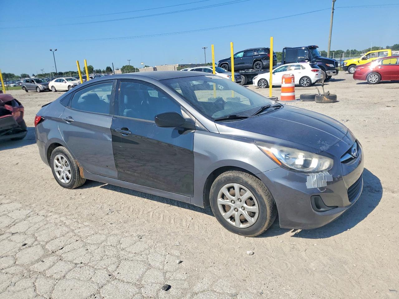 2012 Hyundai Accent Gls Gray vin: KMHCT4AE1CU245517
