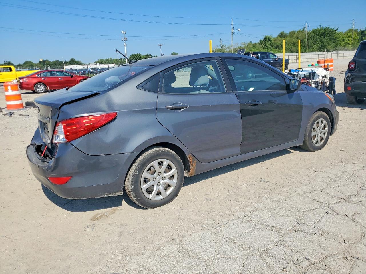 2012 Hyundai Accent Gls Gray vin: KMHCT4AE1CU245517