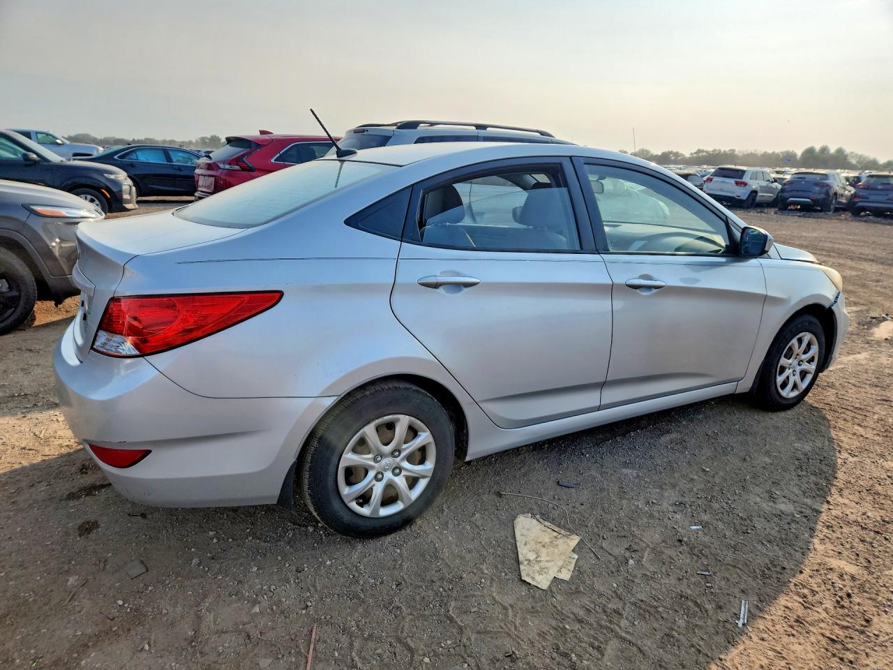 2013 Hyundai Accent Gls Silver vin: KMHCT4AE1DU303448