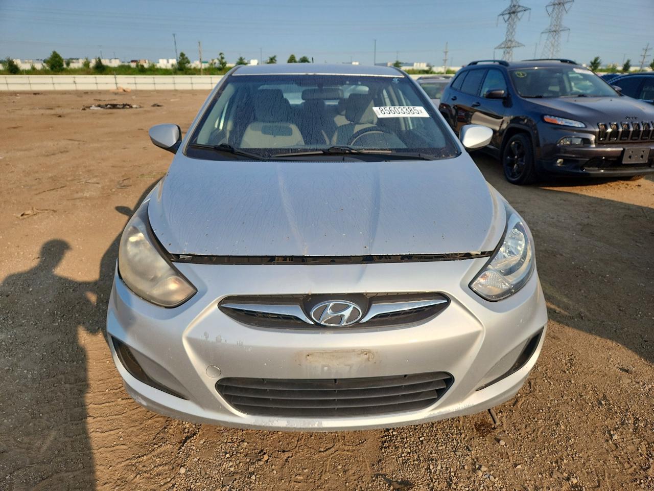 2013 Hyundai Accent Gls Silver vin: KMHCT4AE1DU303448