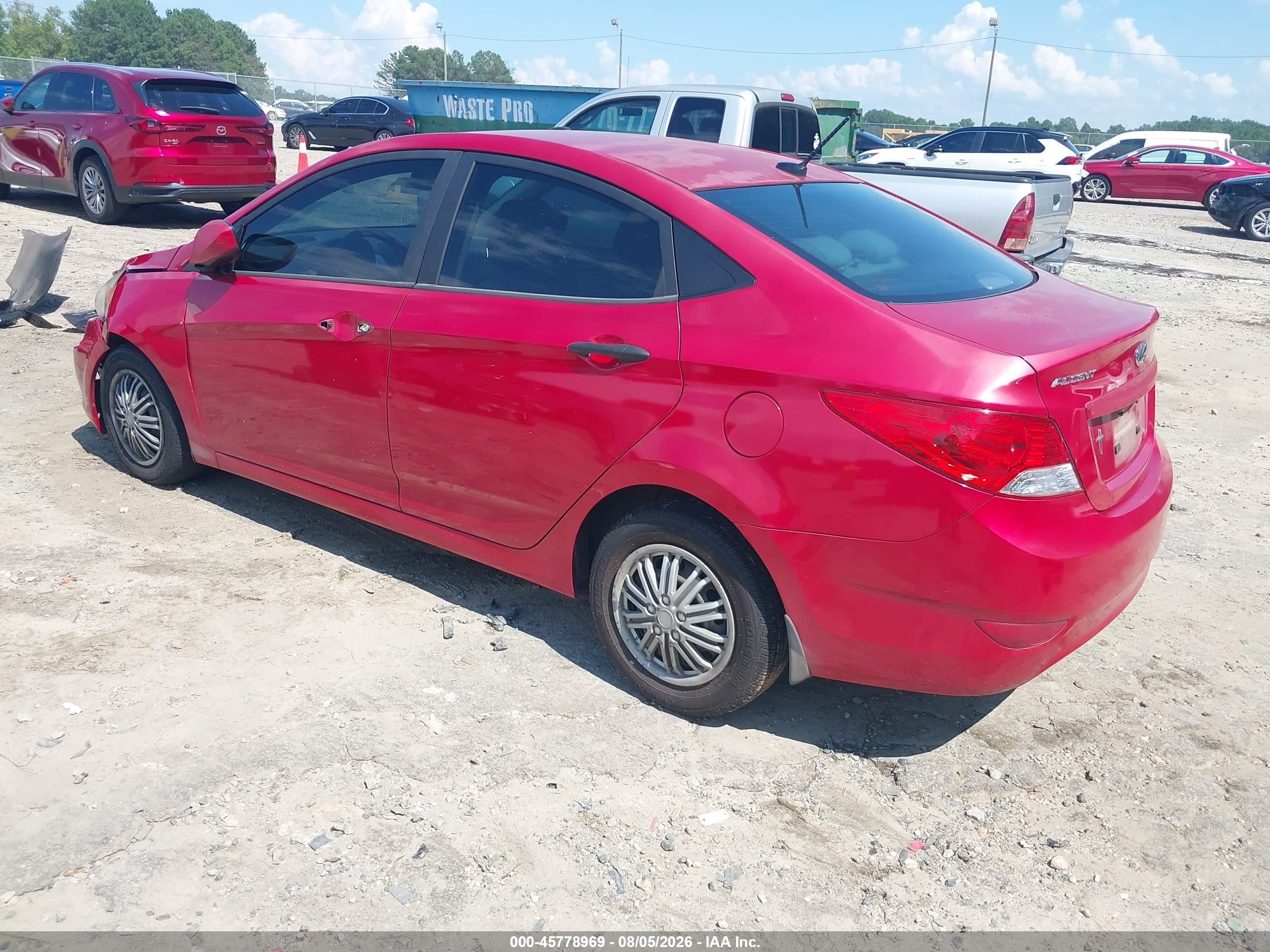 2013 Hyundai Accent Gls Красный vin: KMHCT4AE1DU424836