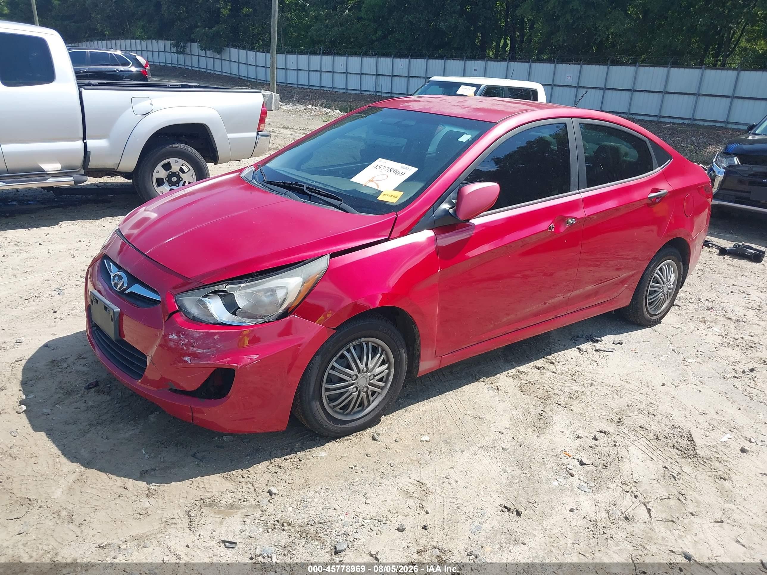 2013 Hyundai Accent Gls Красный vin: KMHCT4AE1DU424836