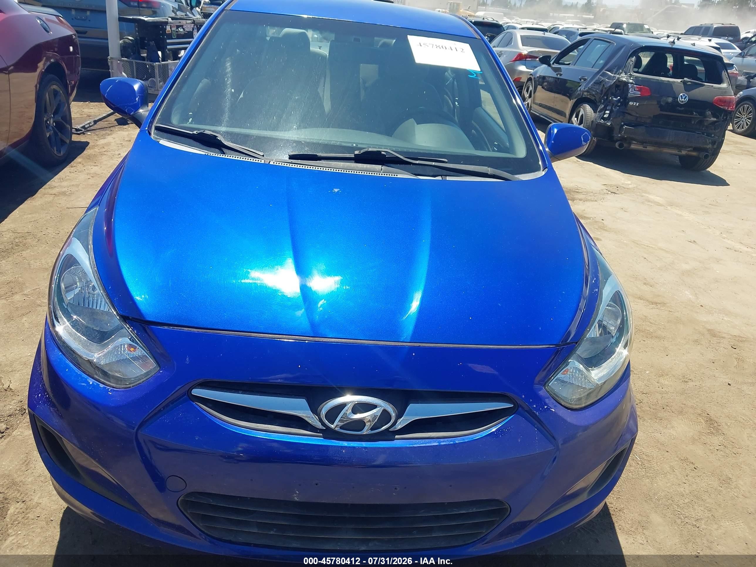 2013 Hyundai Accent Gls Blue vin: KMHCT4AE1DU448375