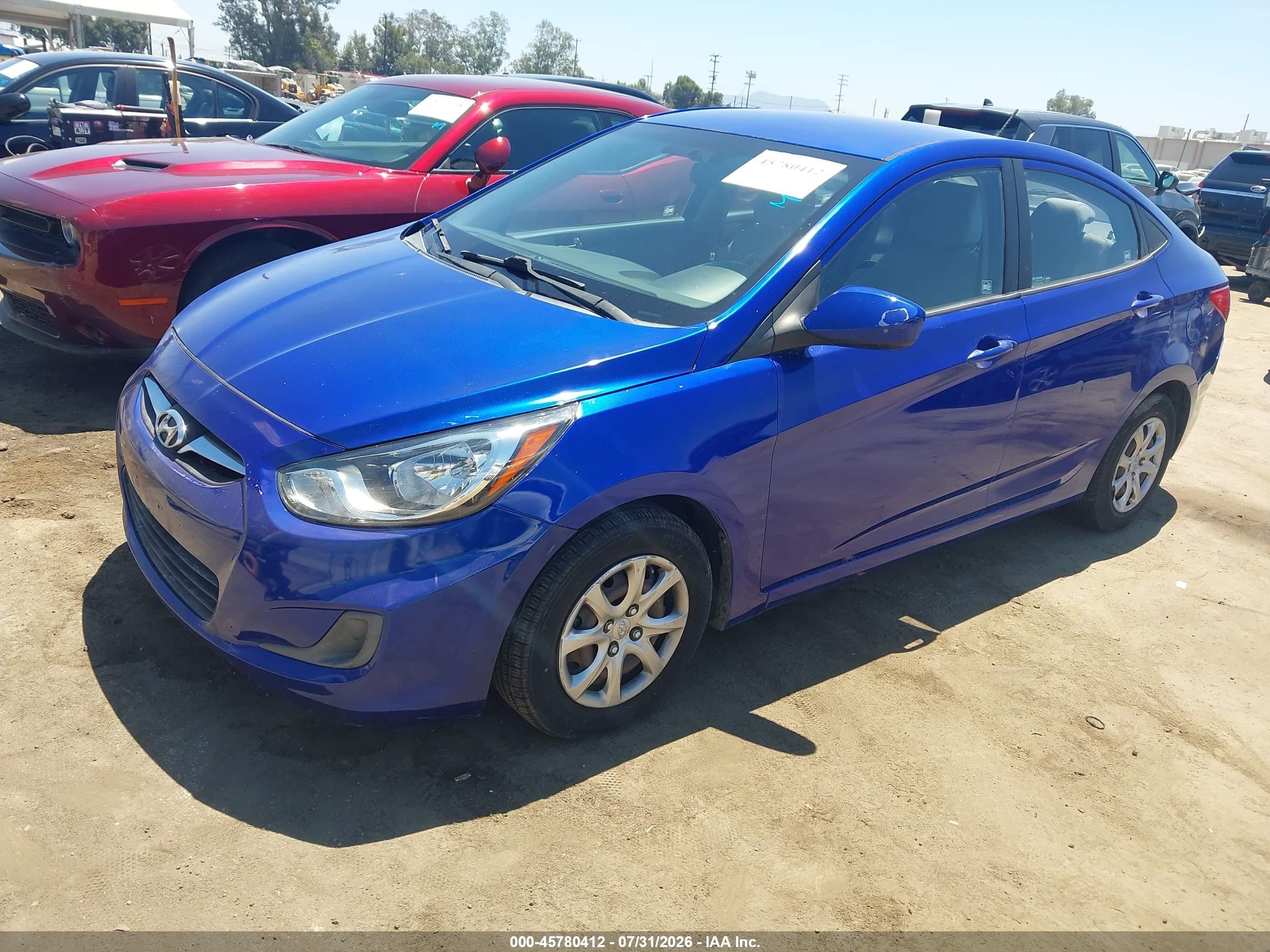2013 Hyundai Accent Gls Blue vin: KMHCT4AE1DU448375