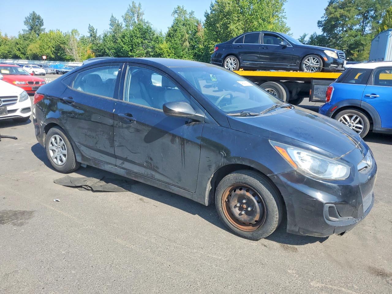 2013 Hyundai Accent Gls Черный vin: KMHCT4AE1DU462289